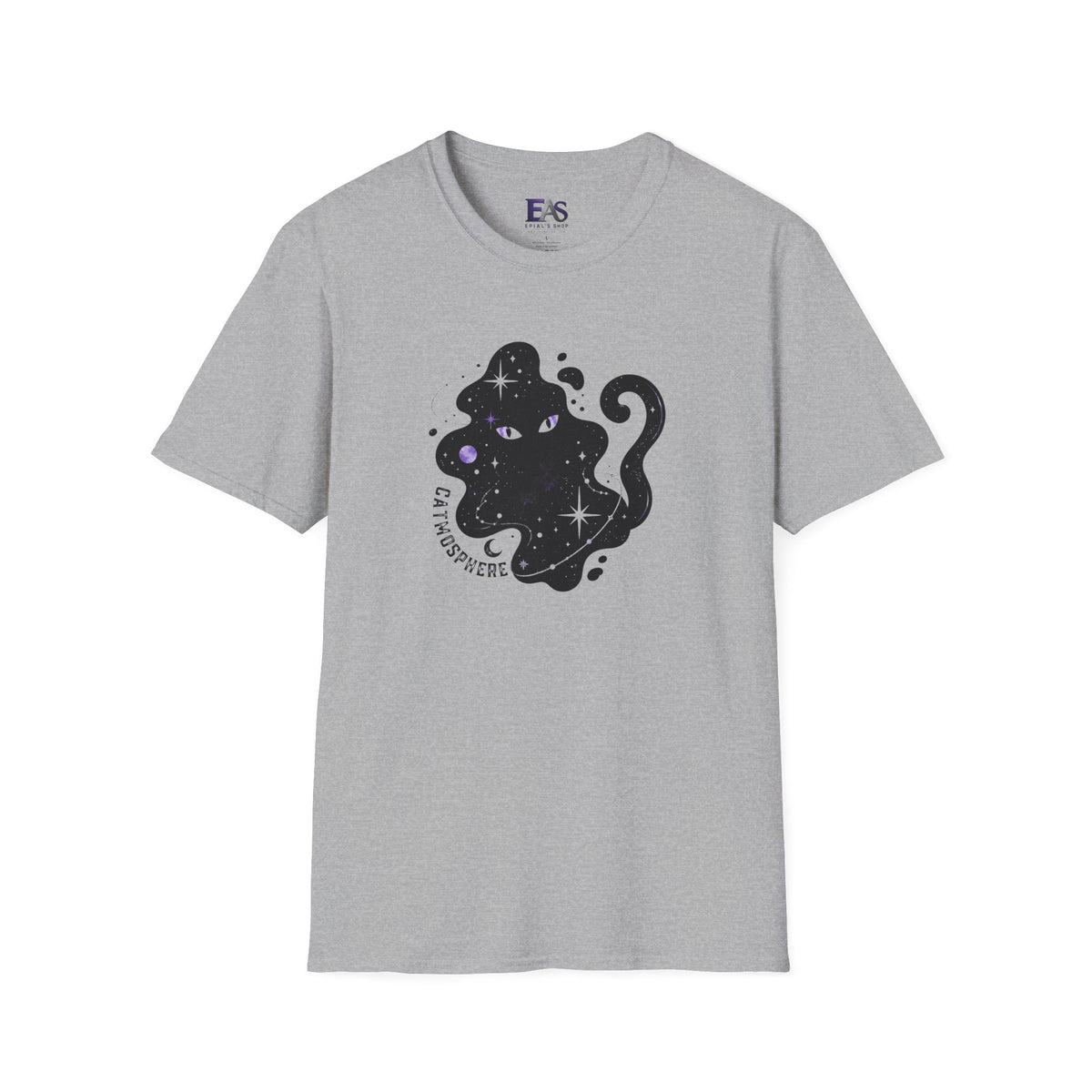 Catmosphere Cosmic Cat T-Shirt | Celestial Black Cat Graphic Tee - Clothing, Women, T-Shirts - EpiAl's Shop