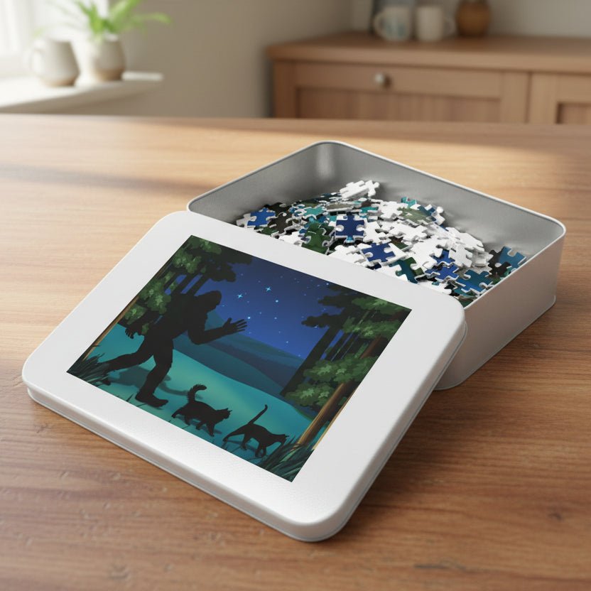 Catsquatch Midnight Walk Puzzle – Cats, Stars & Quiet Wonder - Toys & Games, Puzzles - EpiAl's Shop