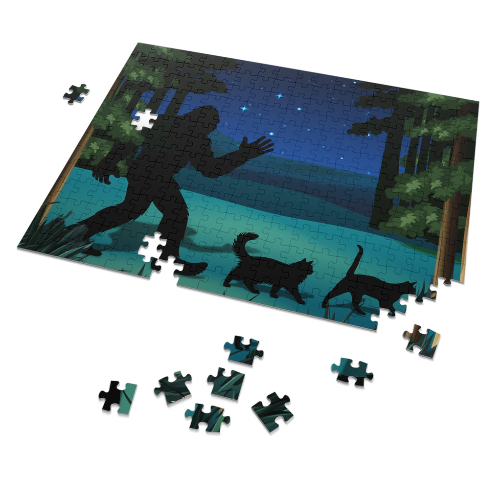 Catsquatch Midnight Walk Puzzle – Cats, Stars & Quiet Wonder - Toys & Games, Puzzles - EpiAl's Shop