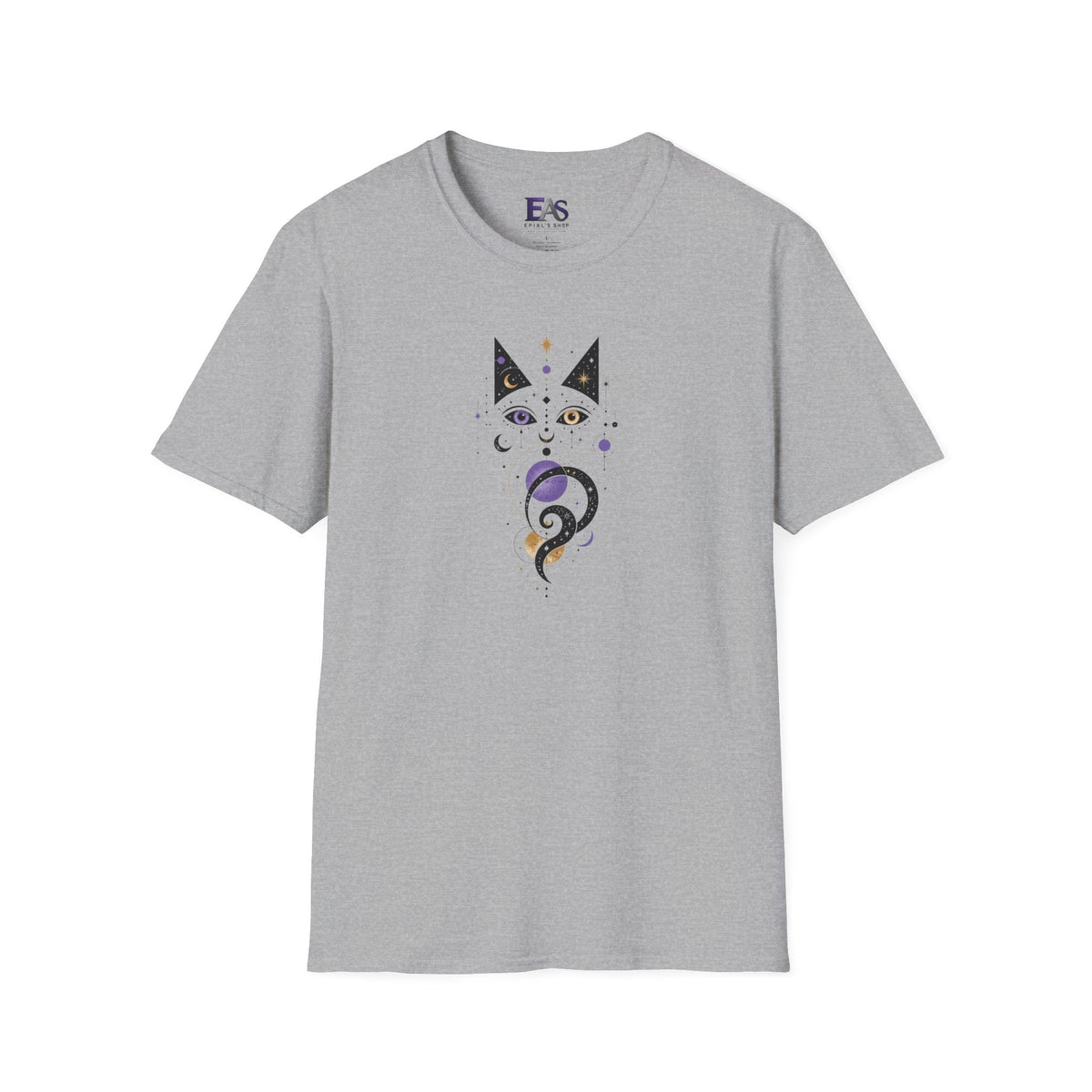 Celestial Cat T-Shirt | Mystical Cosmic Cat Graphic Tee - Clothing, Women, T-Shirts - EpiAl's Shop