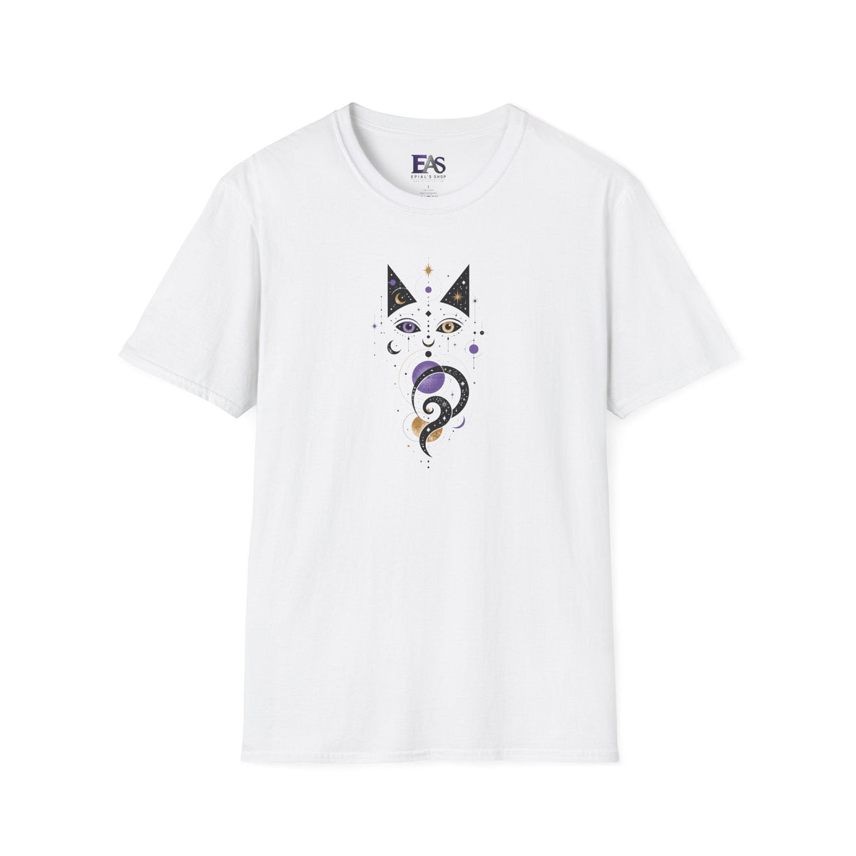 Celestial Cat T-Shirt | Mystical Cosmic Cat Graphic Tee - Clothing, Women, T-Shirts - EpiAl's Shop