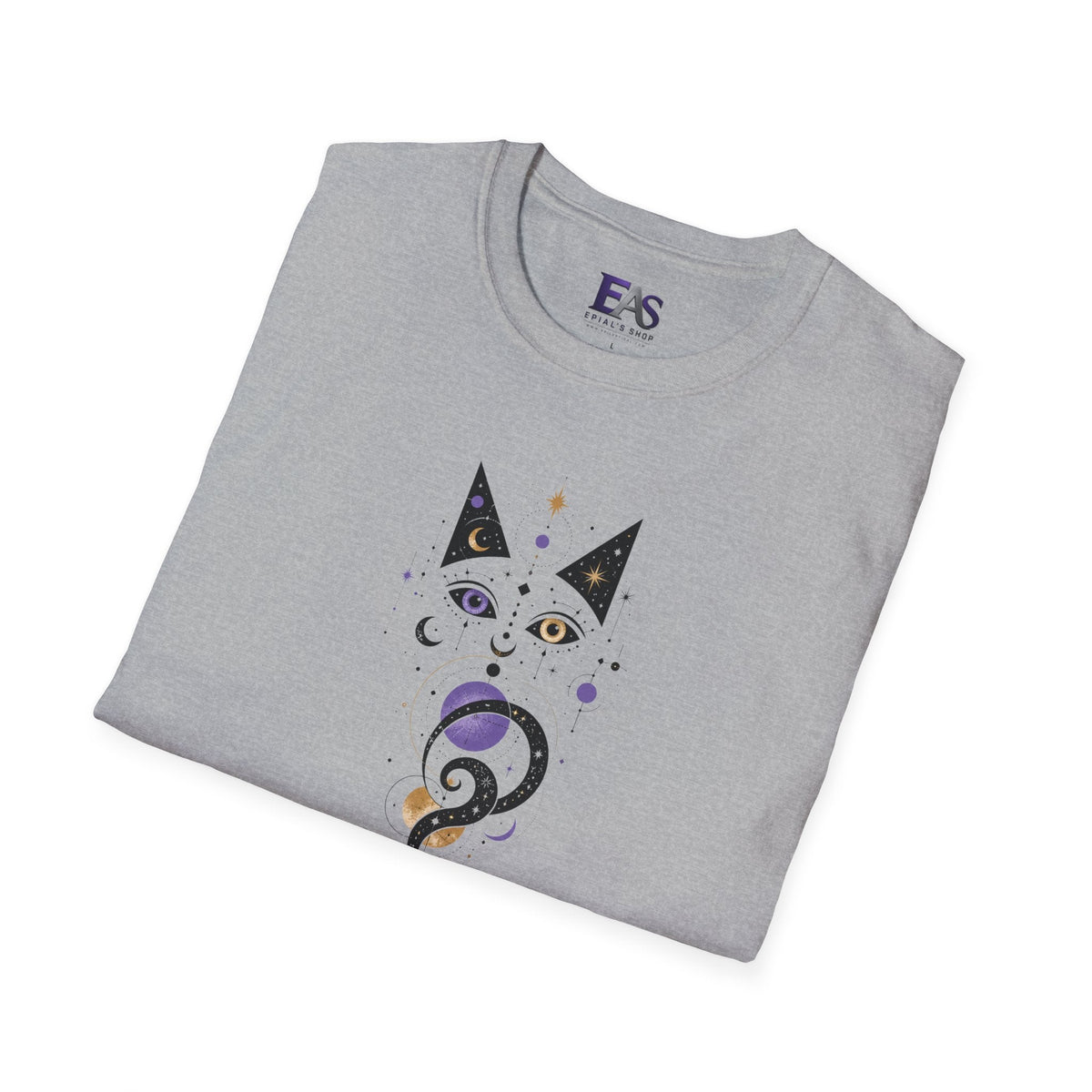 Celestial Cat T-Shirt | Mystical Cosmic Cat Graphic Tee - Clothing, Women, T-Shirts - EpiAl's Shop