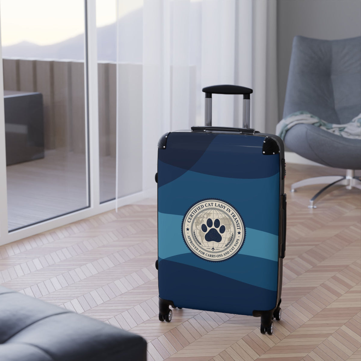Certified Cat Lady in Transit – Hard-Shell Suitcase - Bags, Suitcases - EpiAl's Shop