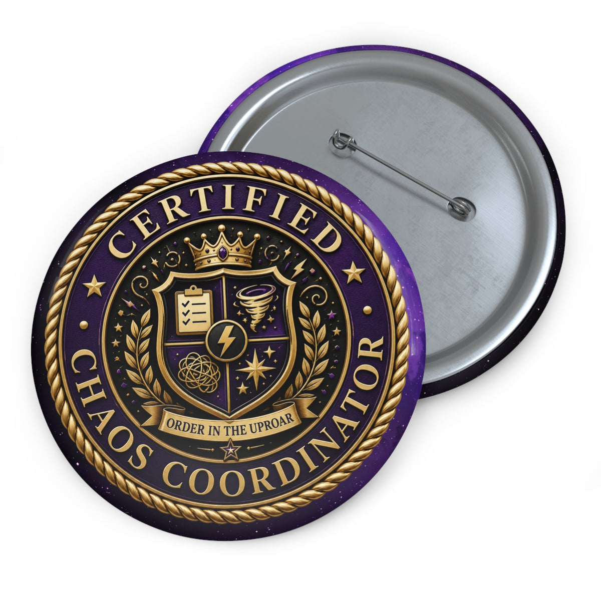 Certified Chaos Coordinator Pinback Button - Buttons, Pinback - EpiAl's Shop