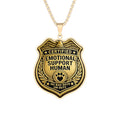 Certified Emotional Support Human Badge Necklace | Faux Official Pendant - Jewelry, Necklaces - EpiAl's Shop