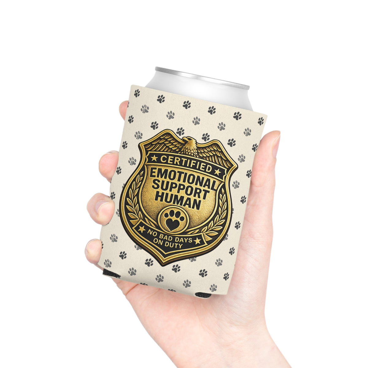 Certified Emotional Support Human Can Cooler | Funny Cat Lover Koozie - Koozies, Can & Bottle - EpiAl's Shop