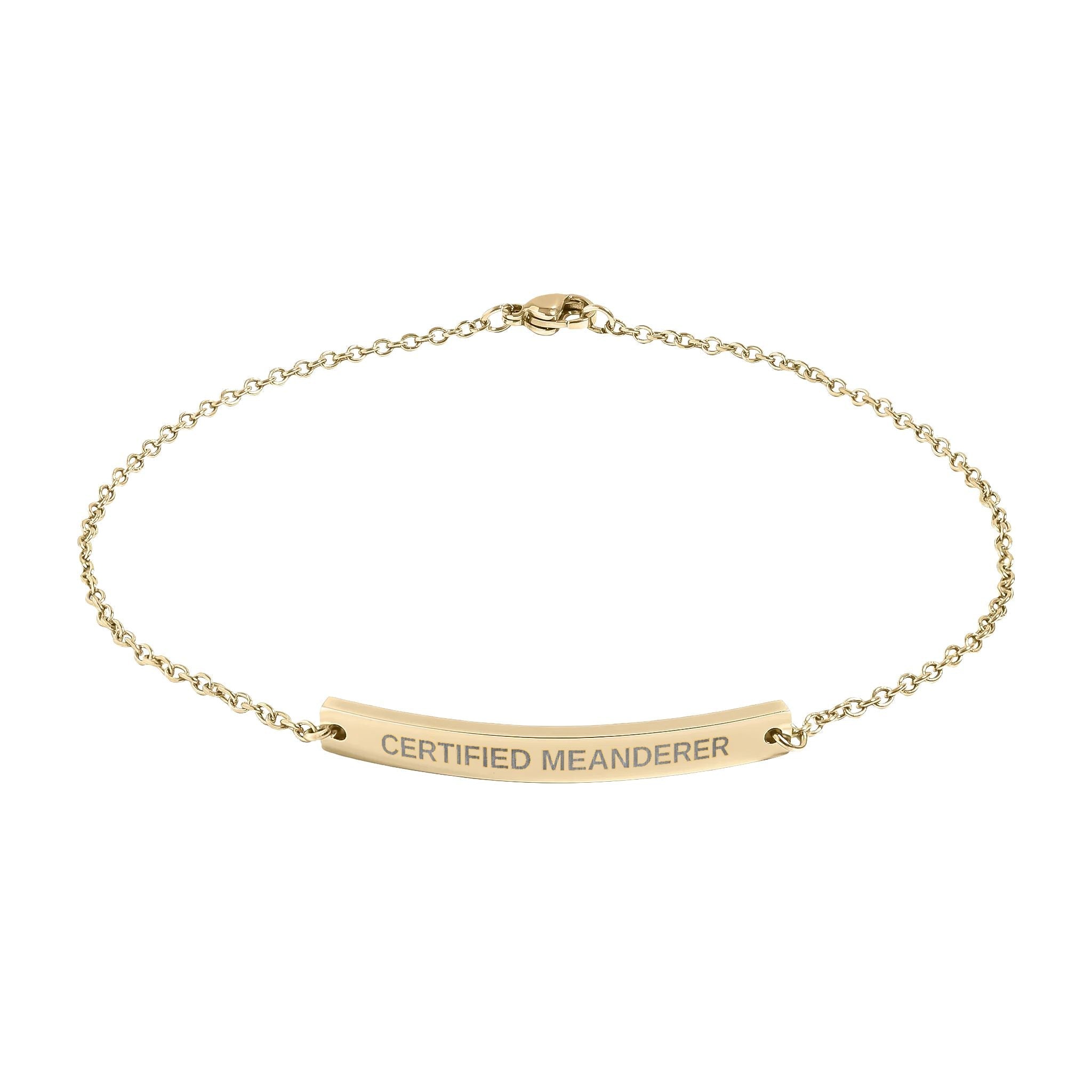 Certified Meanderer Anklet | Official Walking Club Anklet - Jewelry, Anklets - EpiAl's Shop