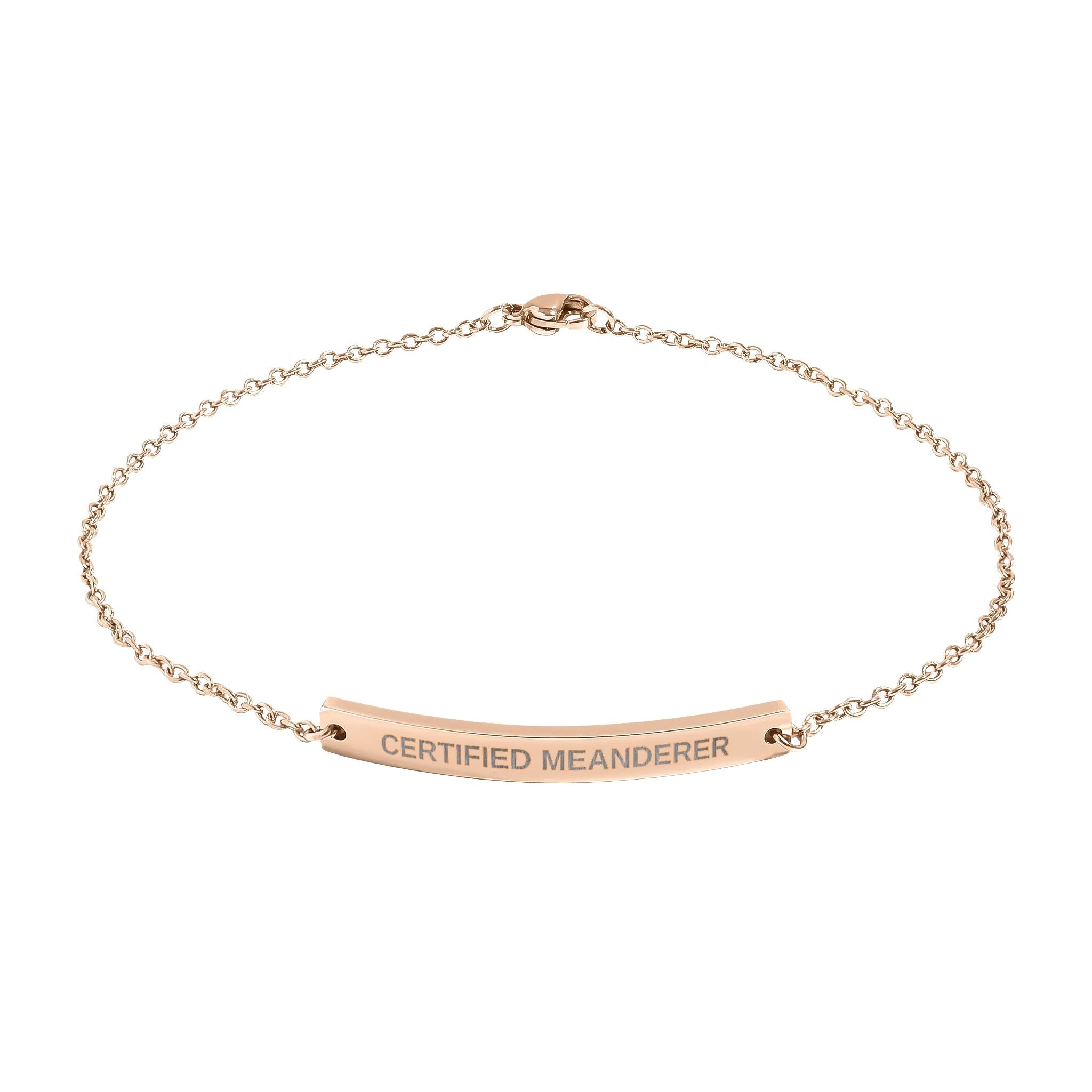 Certified Meanderer Anklet | Official Walking Club Anklet - Jewelry, Anklets - EpiAl's Shop