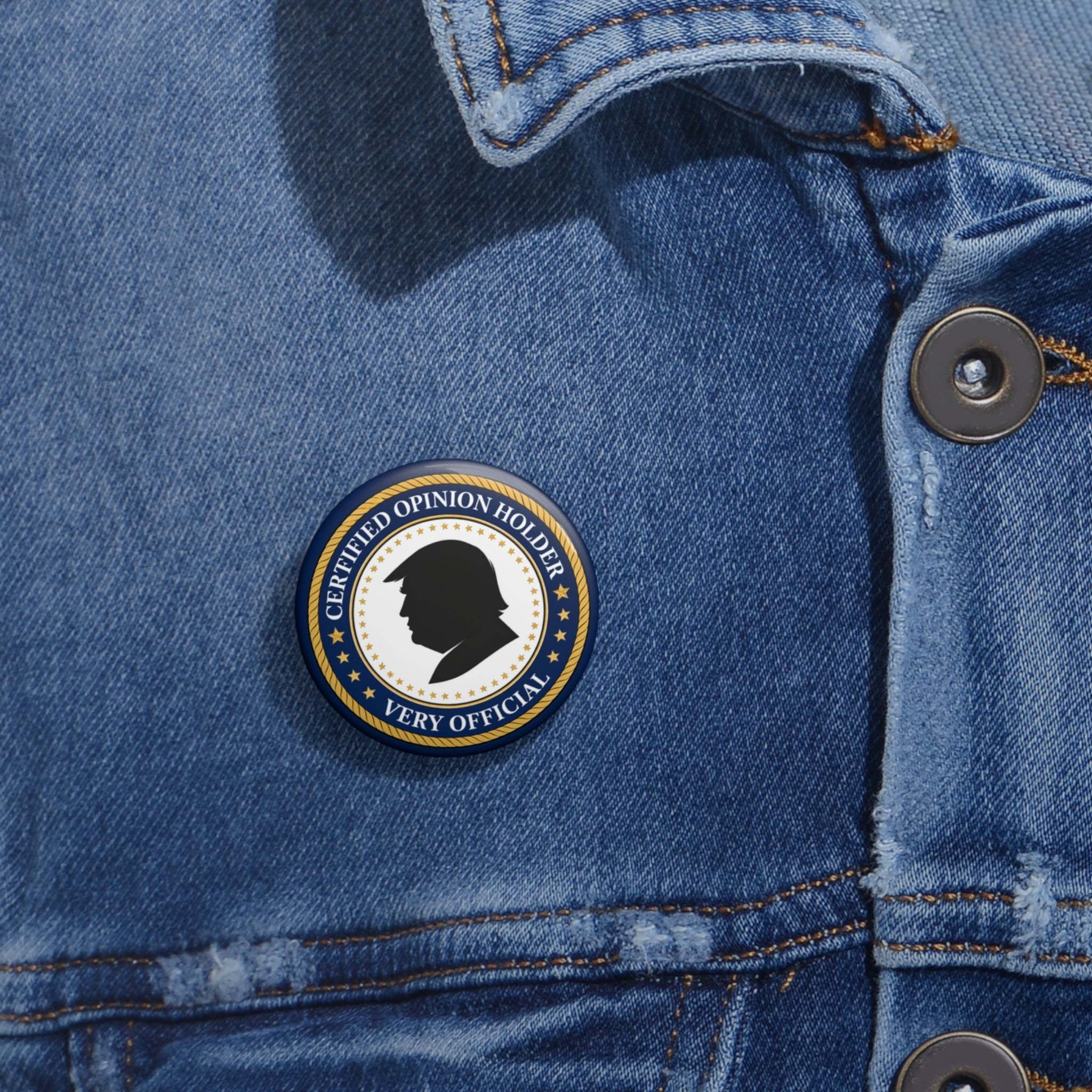 Certified Opinion Holder Pinback Button - Buttons, Pinback - EpiAl's Shop