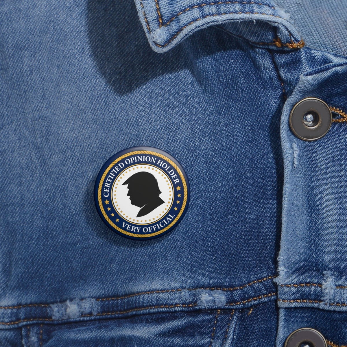 Certified Opinion Holder Pinback Button - Buttons, Pinback - EpiAl's Shop
