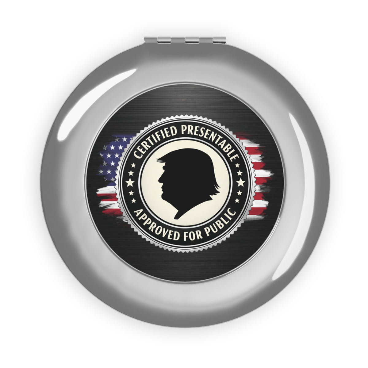 Certified Presentable Compact Mirror | Political Parody Pocket Mirror - Beauty Accessories, Mirror - EpiAl's Shop
