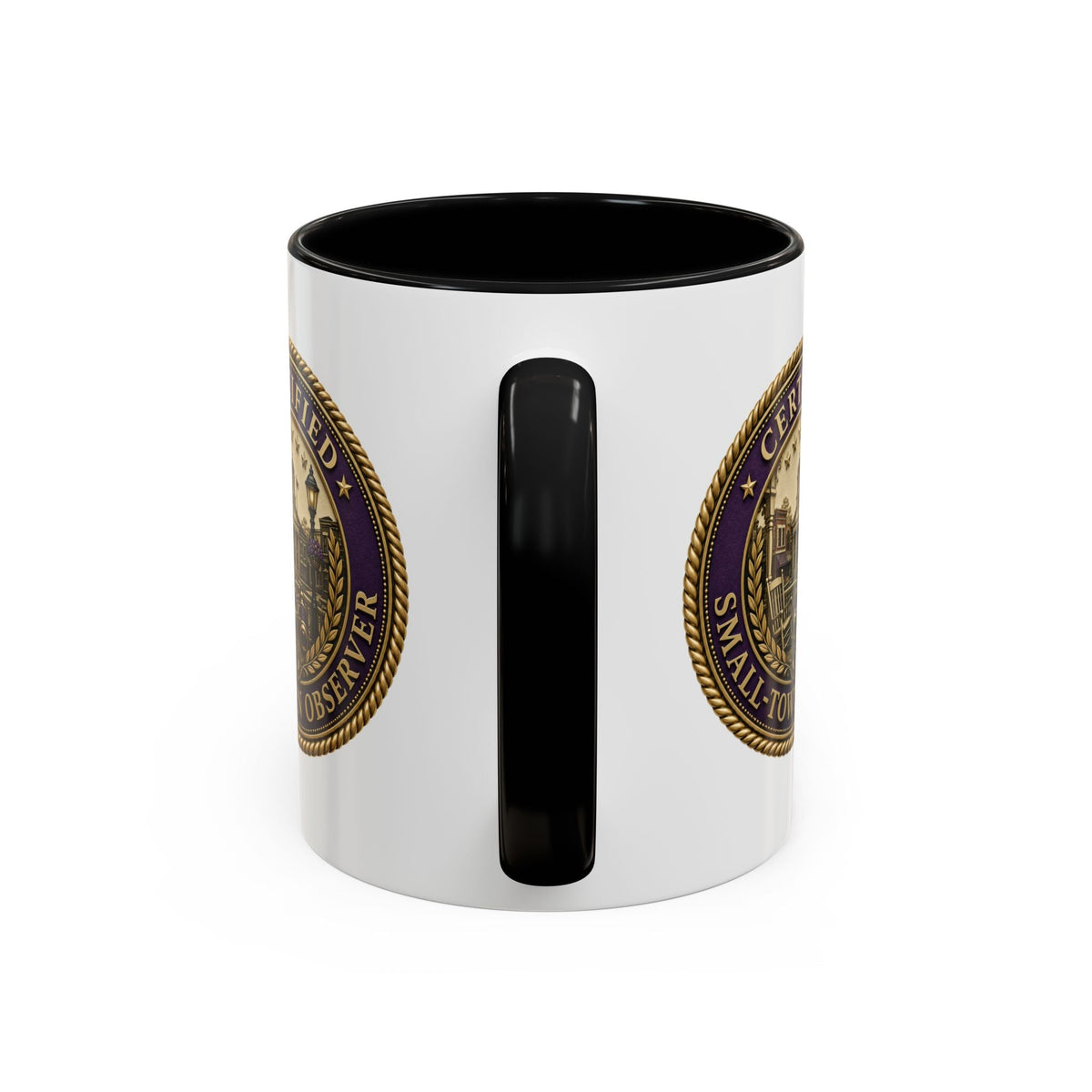 Certified Small-Town Observer Accent Coffee Mug - Accent 11/15oz - Drinkware, Coffee Mugs - EpiAl's Shop
