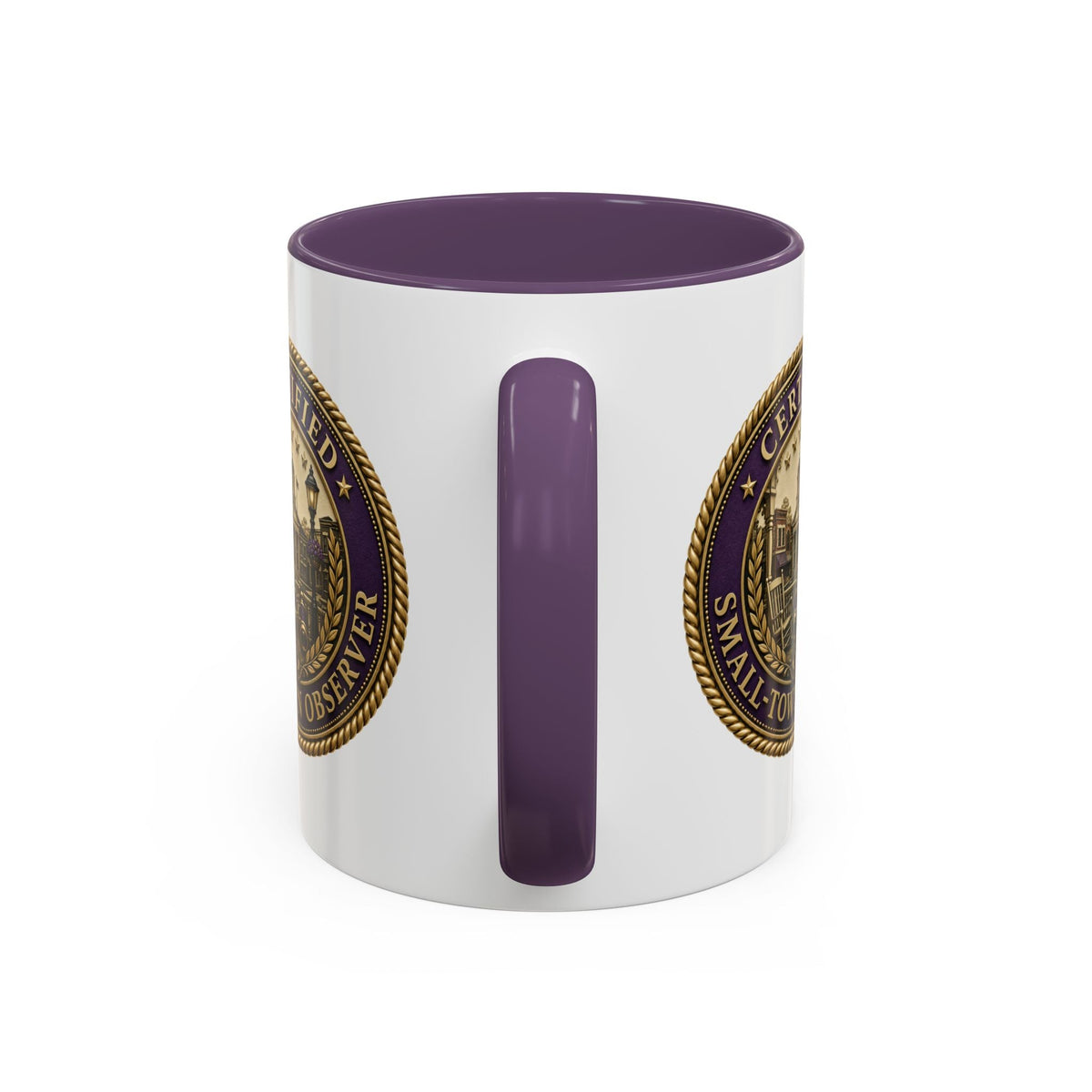 Certified Small-Town Observer Accent Coffee Mug - Accent 11/15oz - Drinkware, Coffee Mugs - EpiAl's Shop