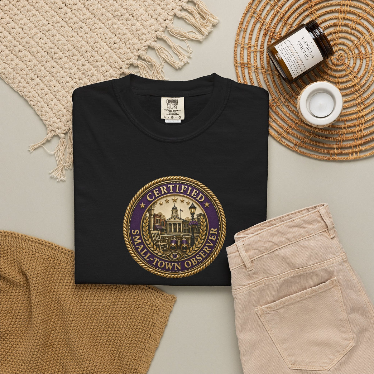 Certified Small-Town Observer Garment-Dyed T-Shirt - Clothing, Unisex, T-Shirts - EpiAl's Shop