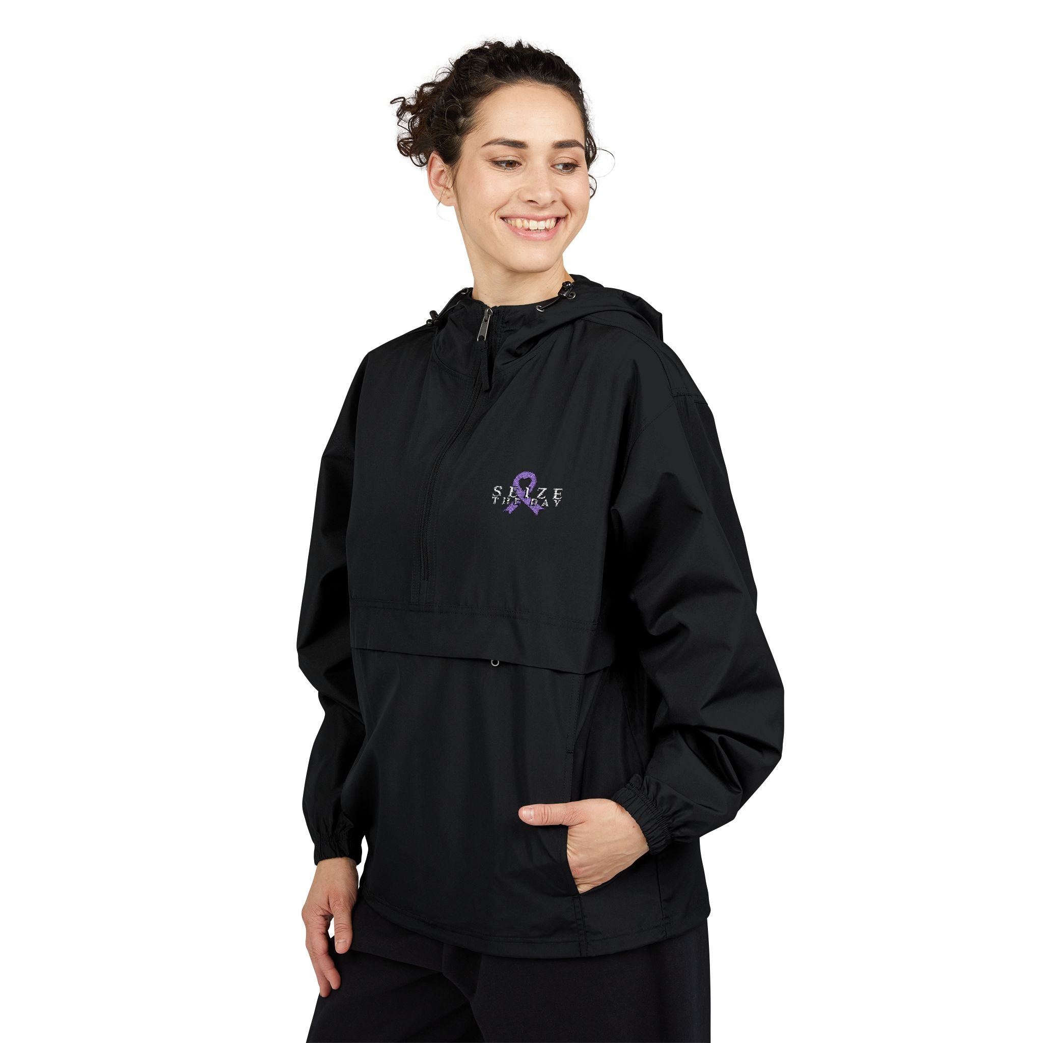 Champion Unisex Packable Anorak Jacket with Epilepsy Awareness Design - Clothing, Coats & Jackets - EpiAl's Shop