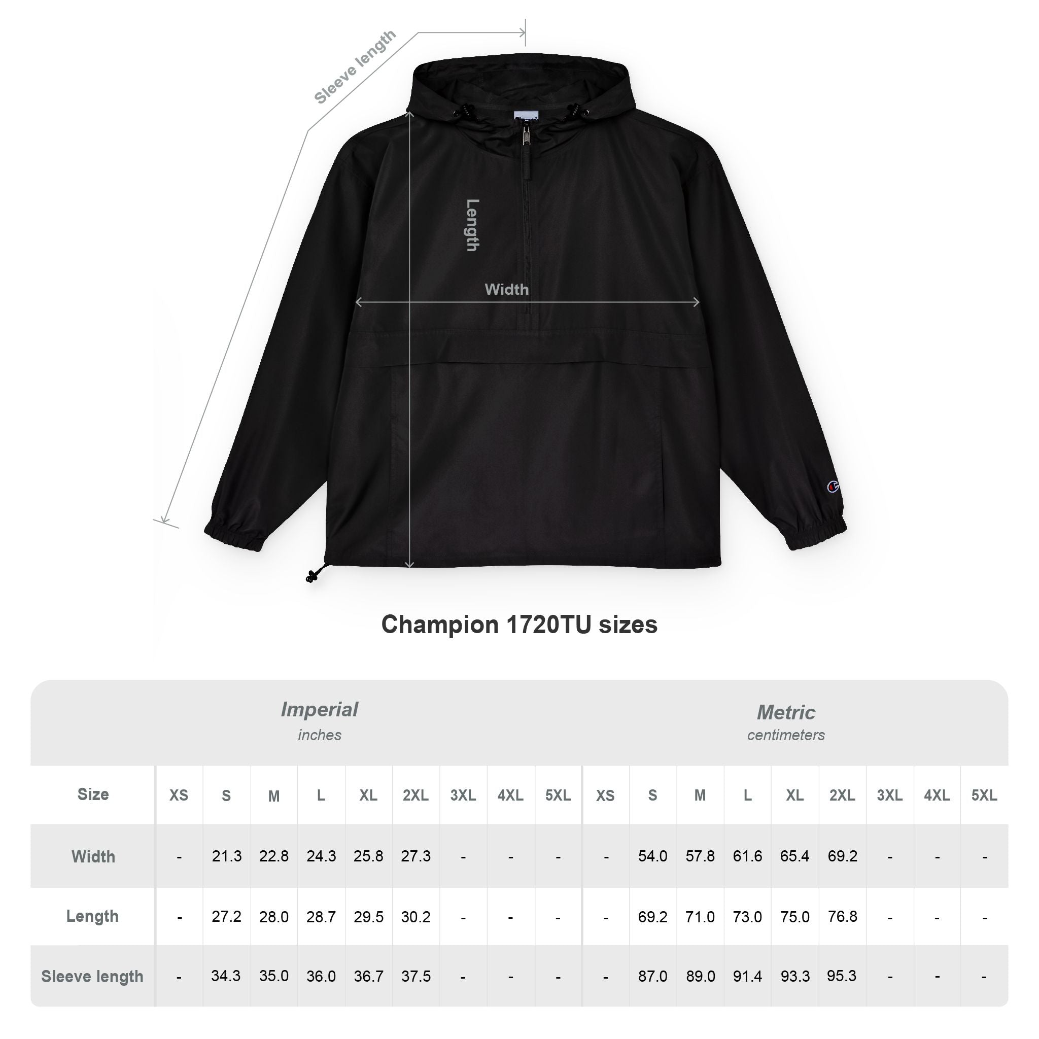 Champion Unisex Packable Anorak Jacket with Epilepsy Awareness Design - Clothing, Coats & Jackets - EpiAl's Shop