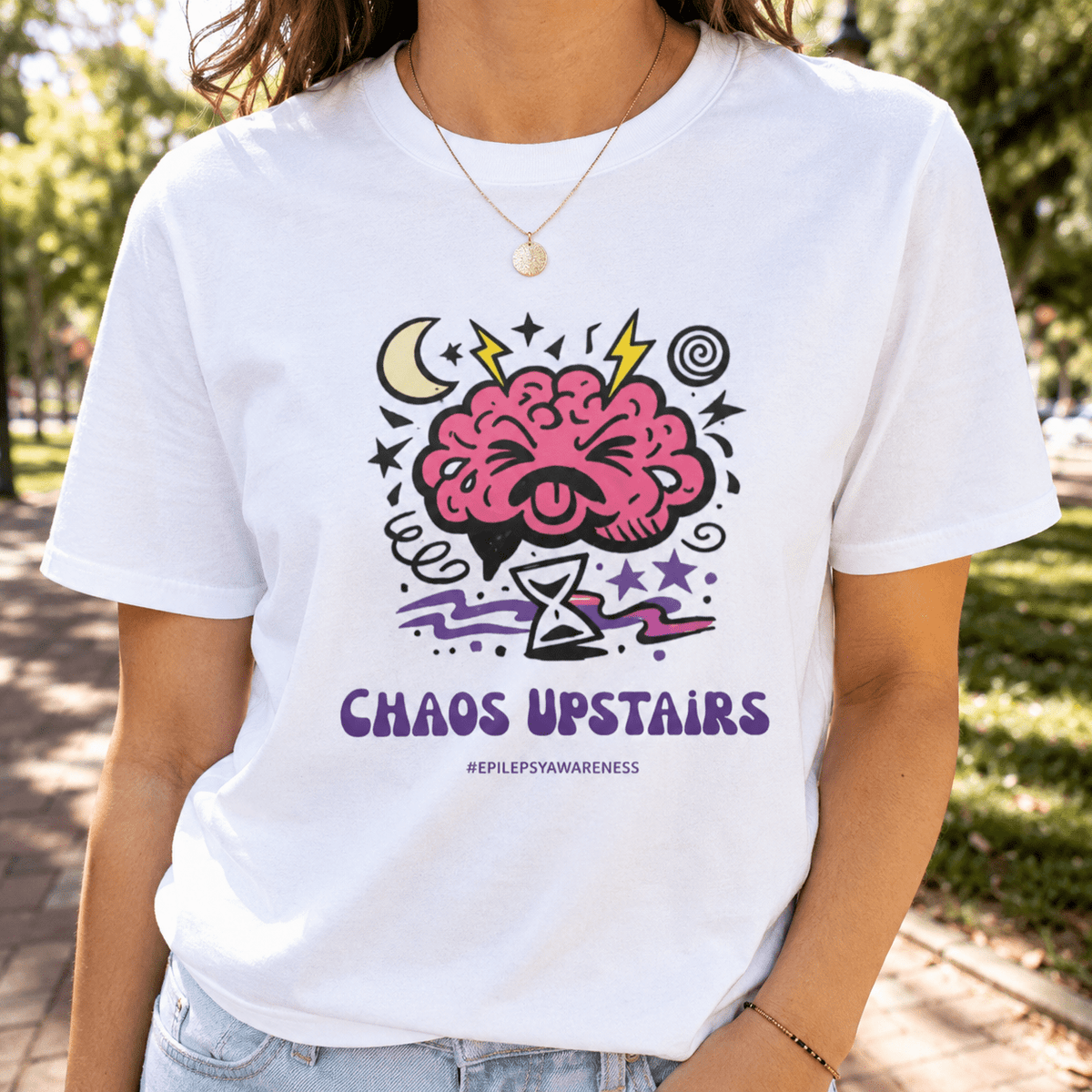 Chaos Upstairs Epilepsy Awareness T-Shirt - Clothing, Unisex, T-Shirts - EpiAl's Shop
