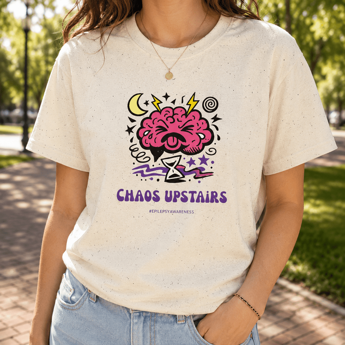 Chaos Upstairs Epilepsy Awareness T-Shirt - Clothing, Unisex, T-Shirts - EpiAl's Shop