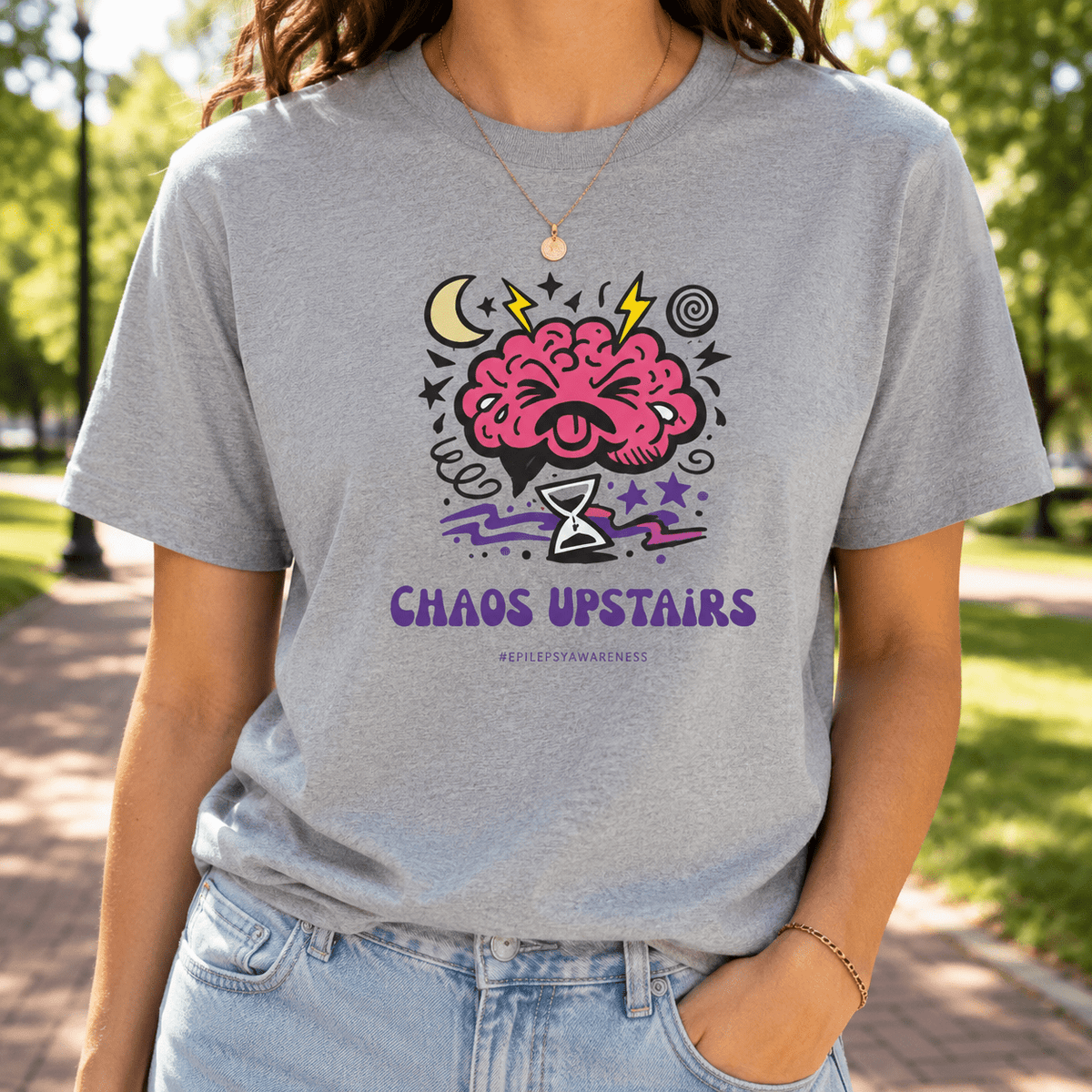 Chaos Upstairs Epilepsy Awareness T-Shirt - Clothing, Unisex, T-Shirts - EpiAl's Shop