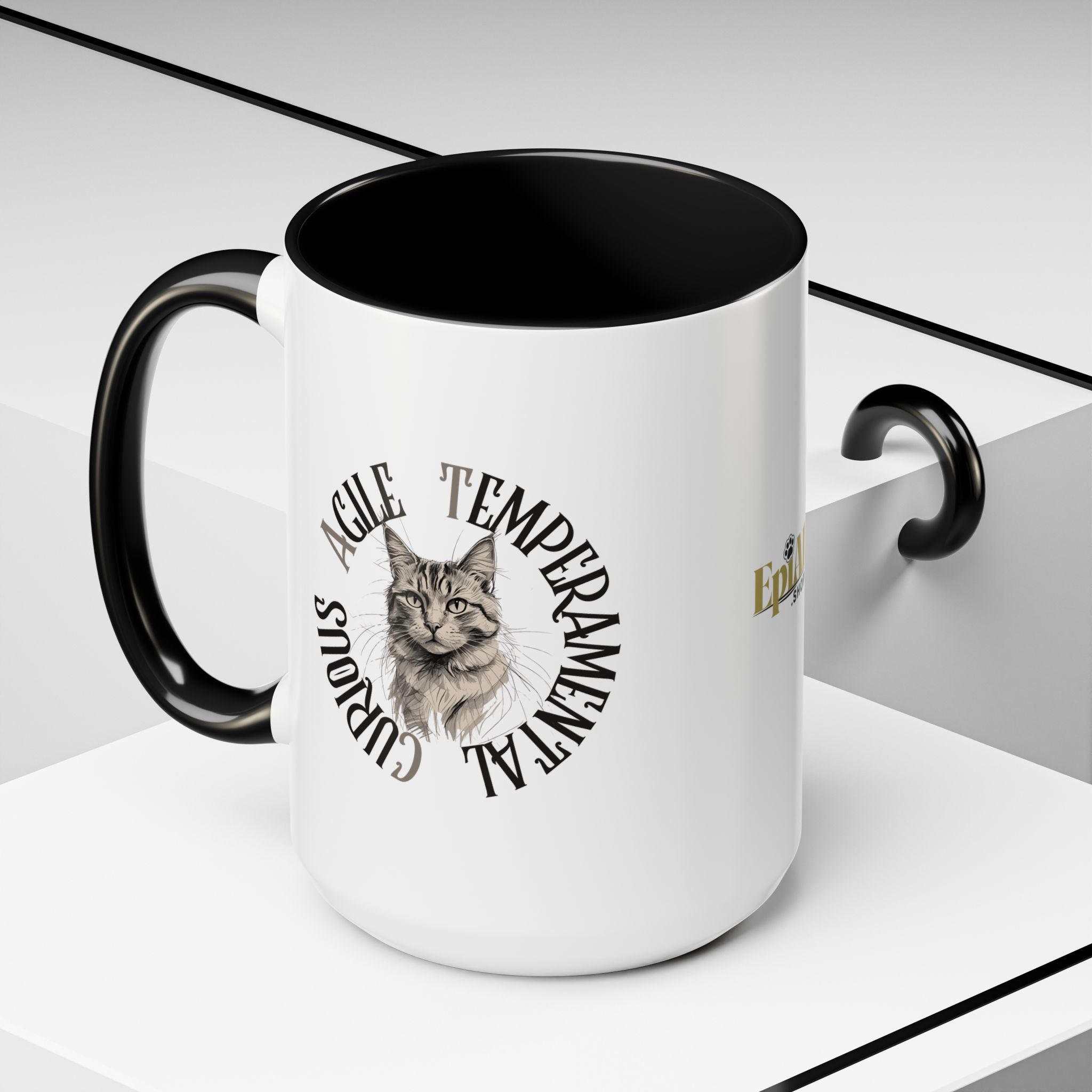 Charming Cat Accent Coffee Mug - Drinkware, Coffee Mugs - EpiAl's Shop