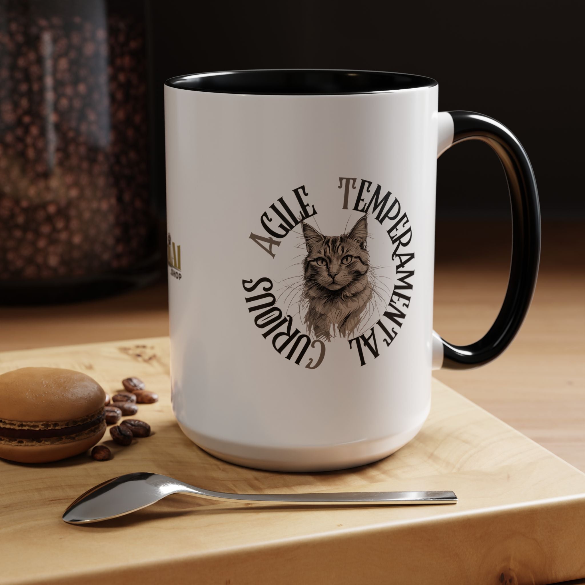 Charming Cat Accent Coffee Mug - Drinkware, Coffee Mugs - EpiAl's Shop