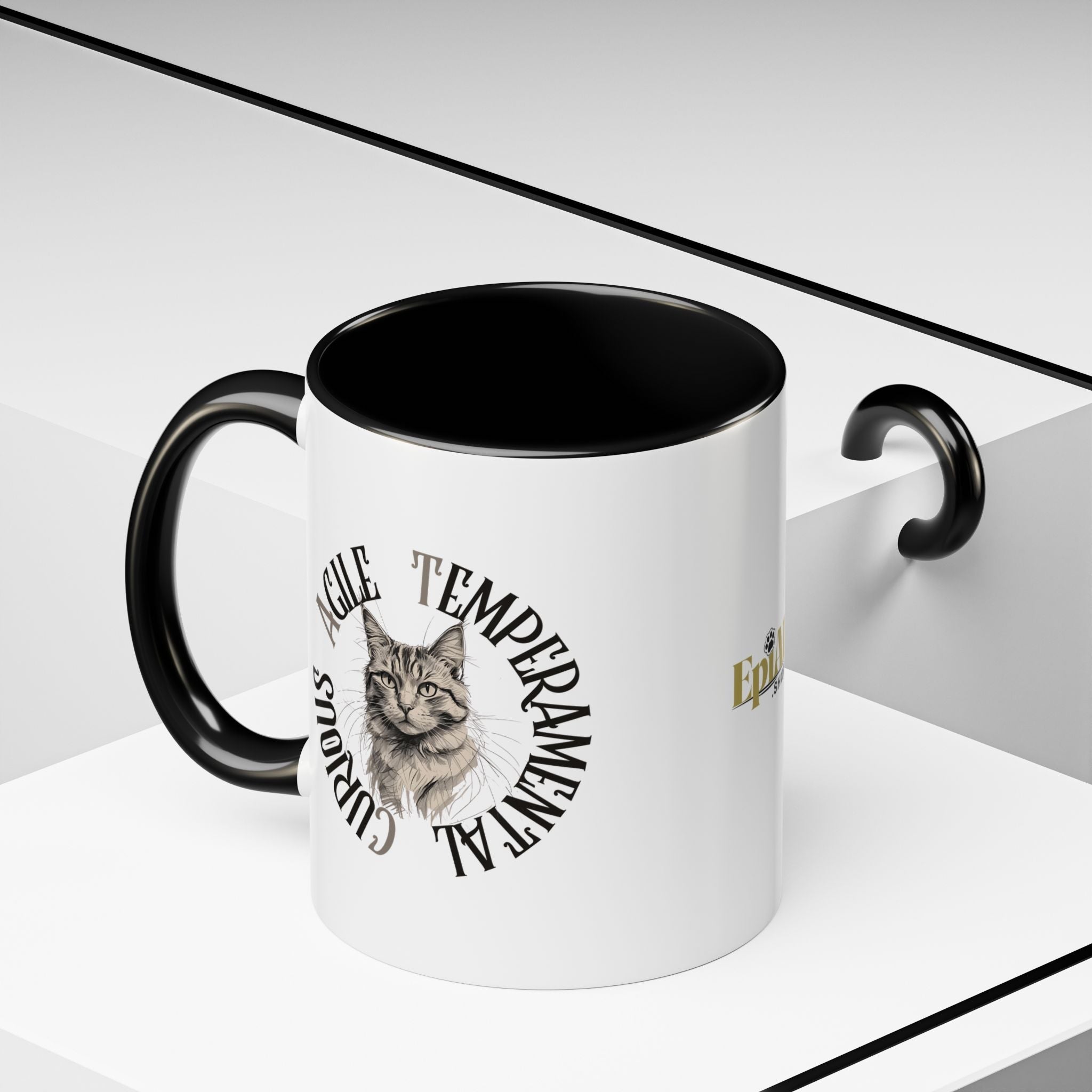 Charming Cat Accent Coffee Mug - Drinkware, Coffee Mugs - EpiAl's Shop