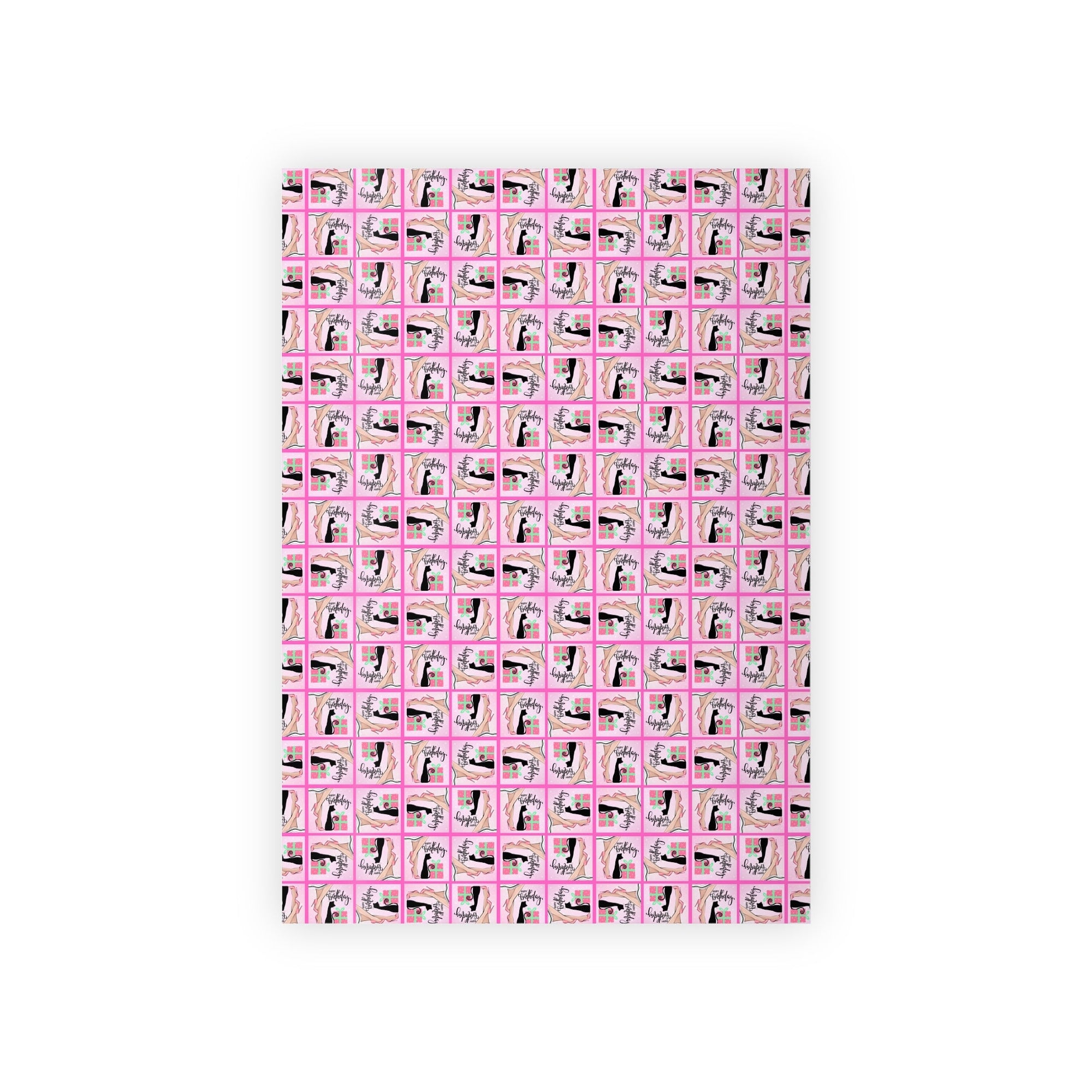 Charming Cat Lady Birthday Gift Wrapping Paper Roll - Paper Products, Gift Wrapping Paper - EpiAl's Shop