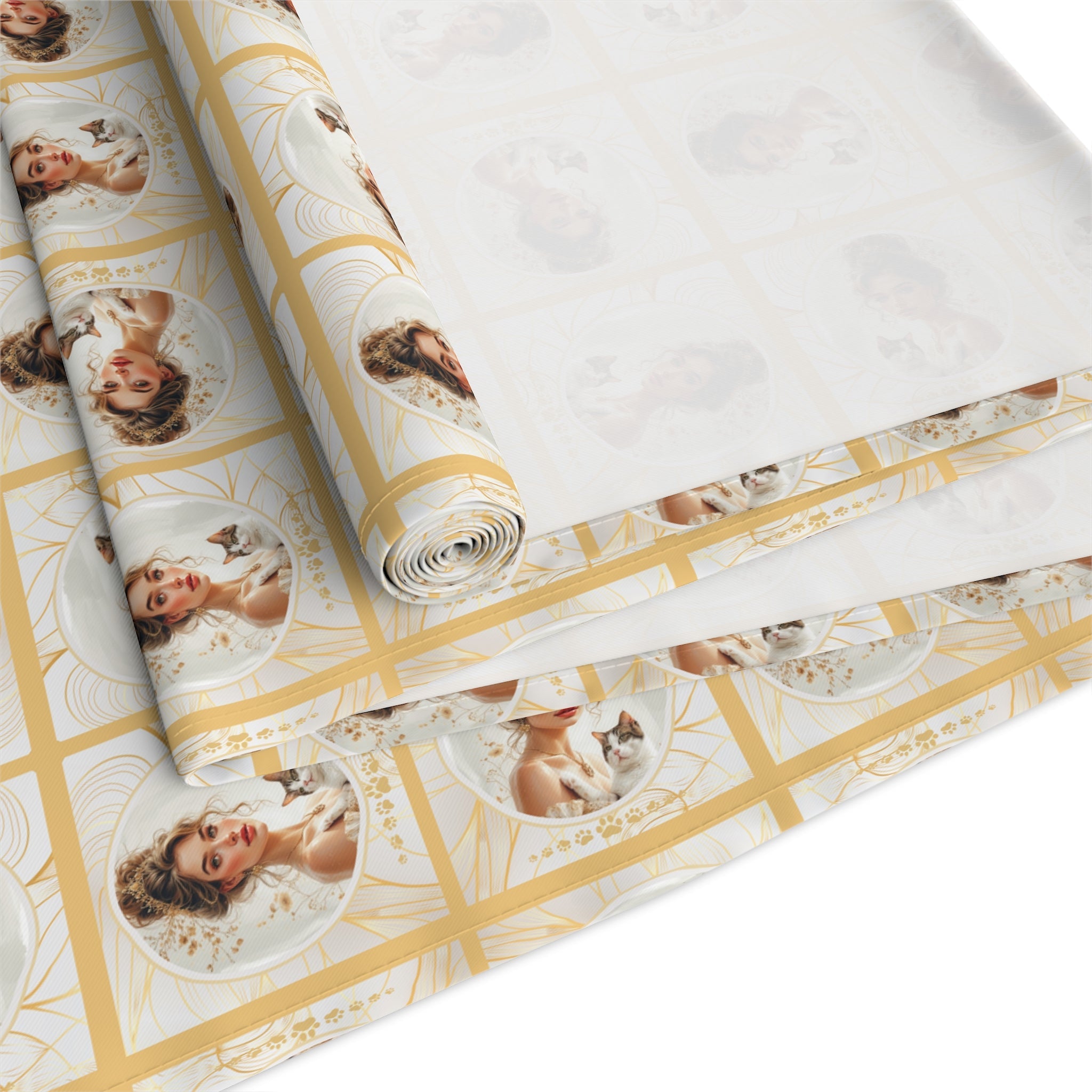 Charming Golden Cat Lady Table Runner - Decor, Dining, Table Decor - EpiAl's Shop