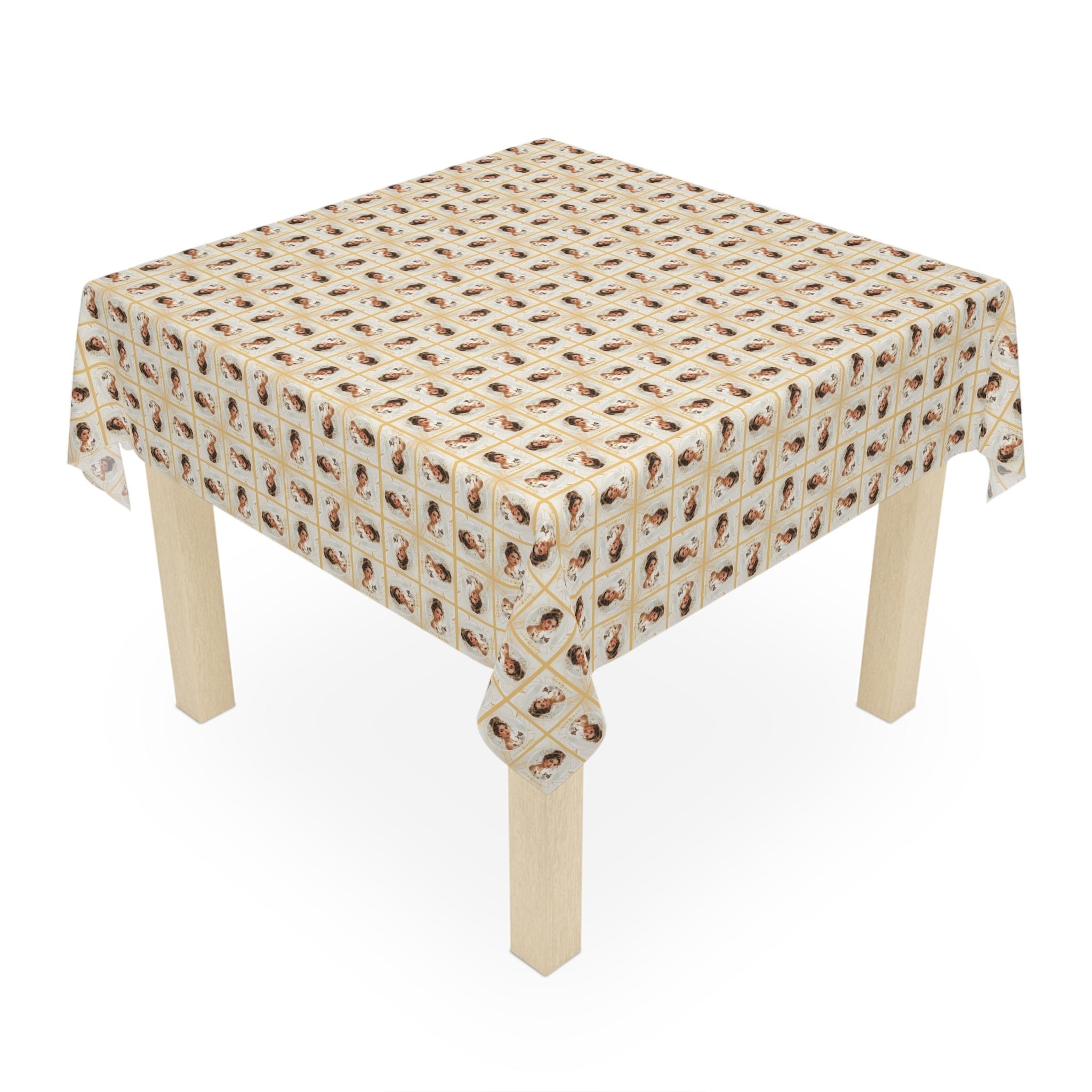 Charming Golden Cat Lady Tablecloth - Decor, Dining, Table Decor - EpiAl's Shop