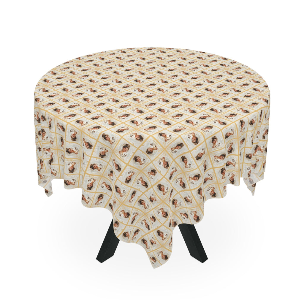 Charming Golden Cat Lady Tablecloth - Decor, Dining, Table Decor - EpiAl's Shop