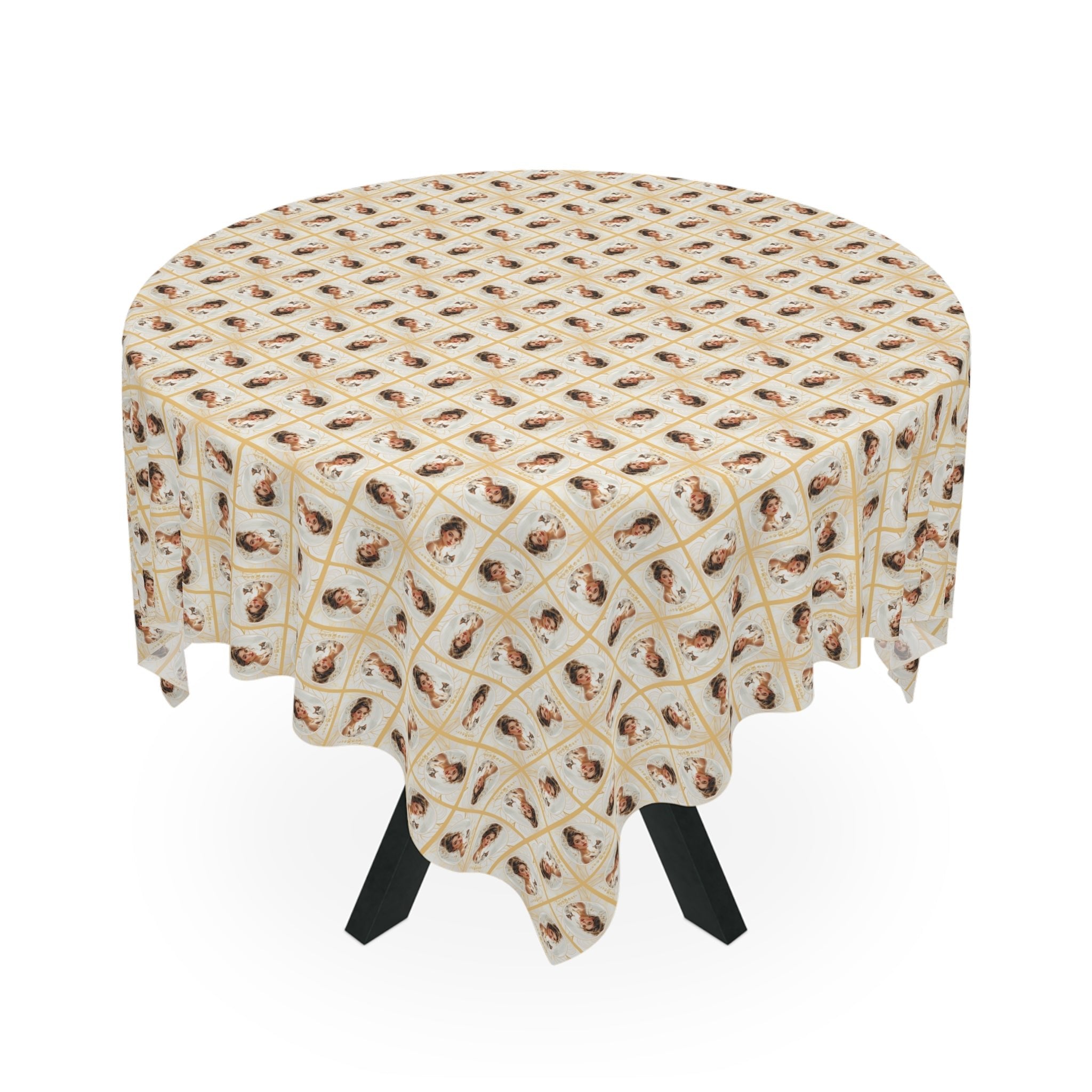 Charming Golden Cat Lady Tablecloth - Decor, Dining, Table Decor - EpiAl's Shop