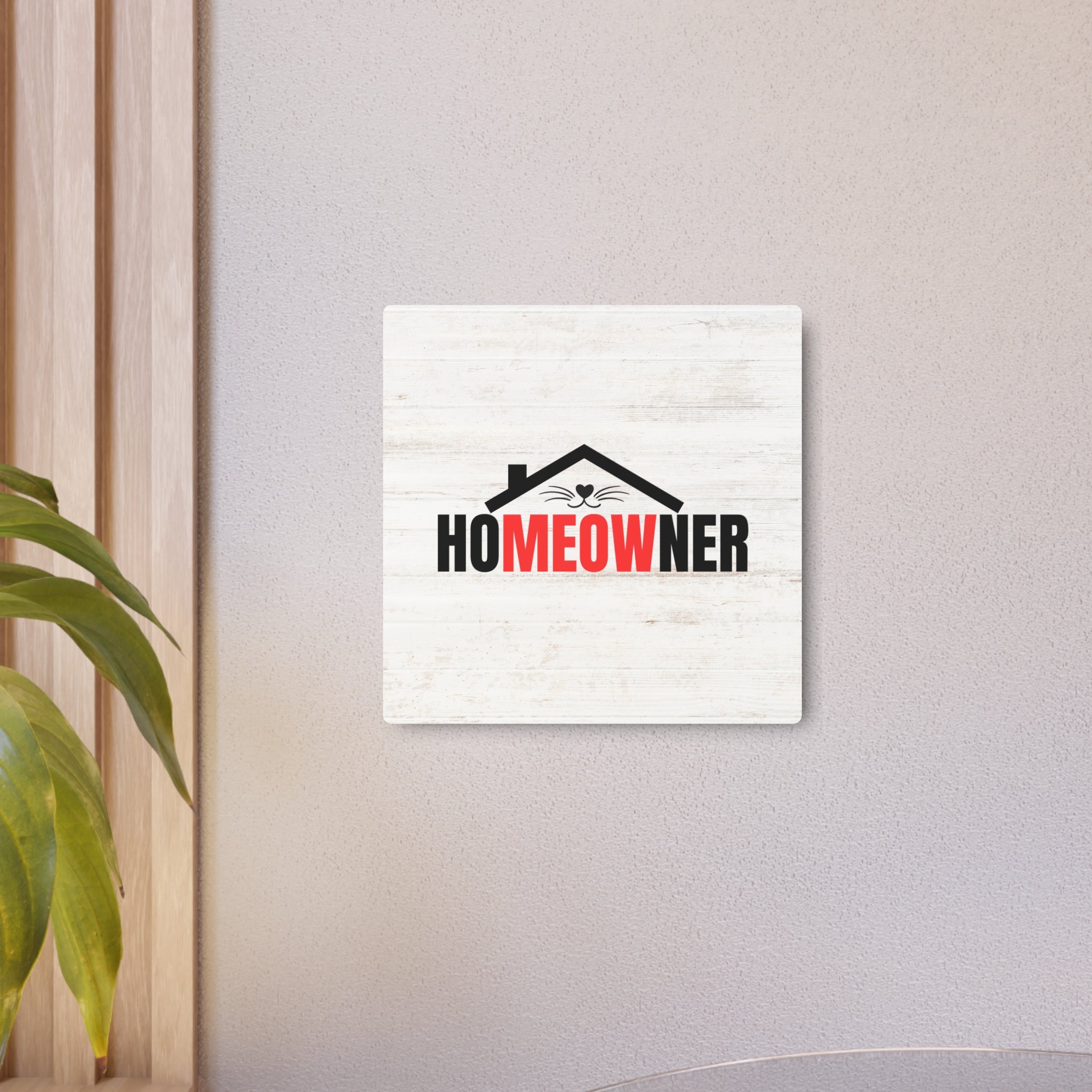 Charming Metal Art Sign for Cat Lovers - 