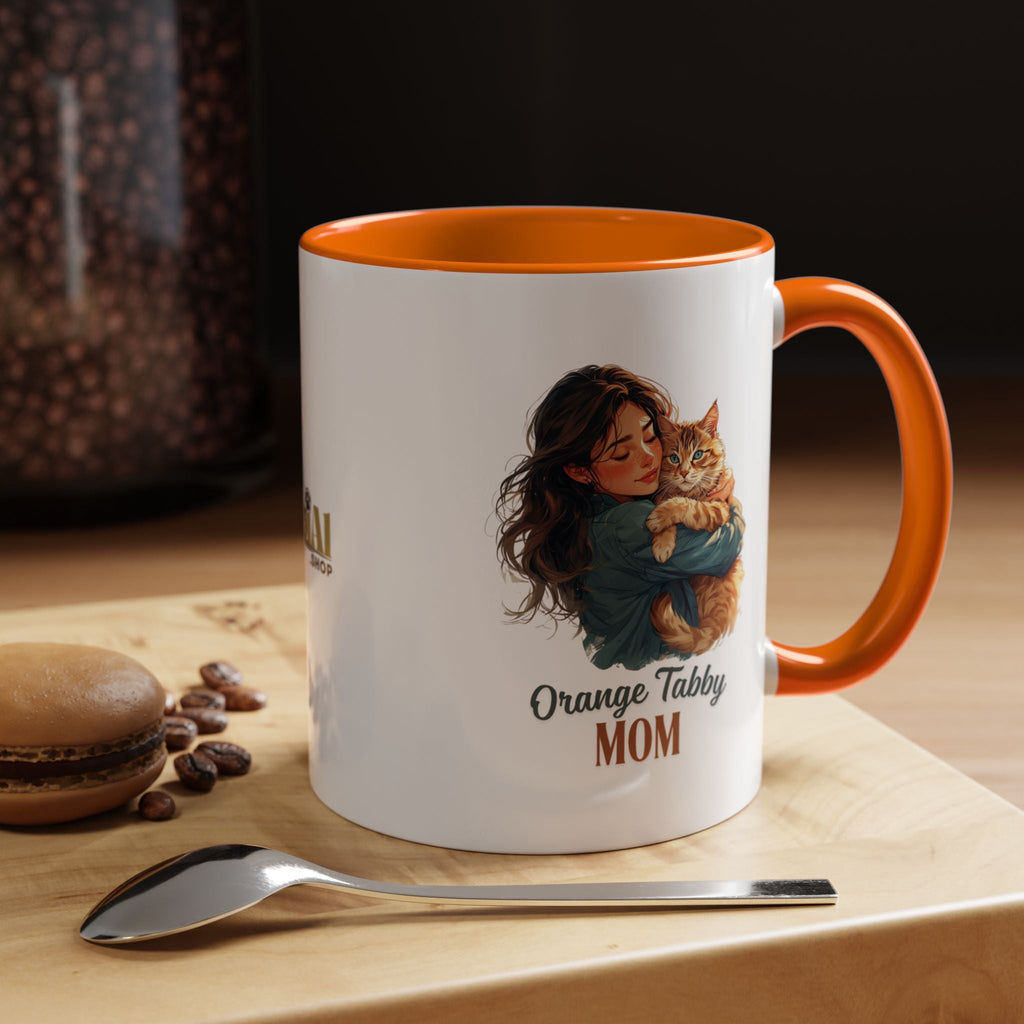 Charming Orange Tabby Mom Coffee Mug – Perfect Gift for Cat Lovers - Drinkware, Coffee Mugs - EpiAl's Shop