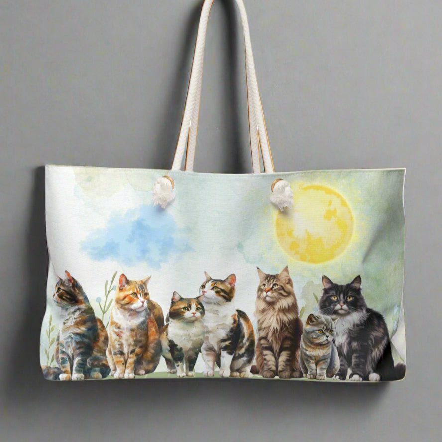 Charming Watercolor Cat Weekender Bag - Bags, Handbag - EpiAl's Shop
