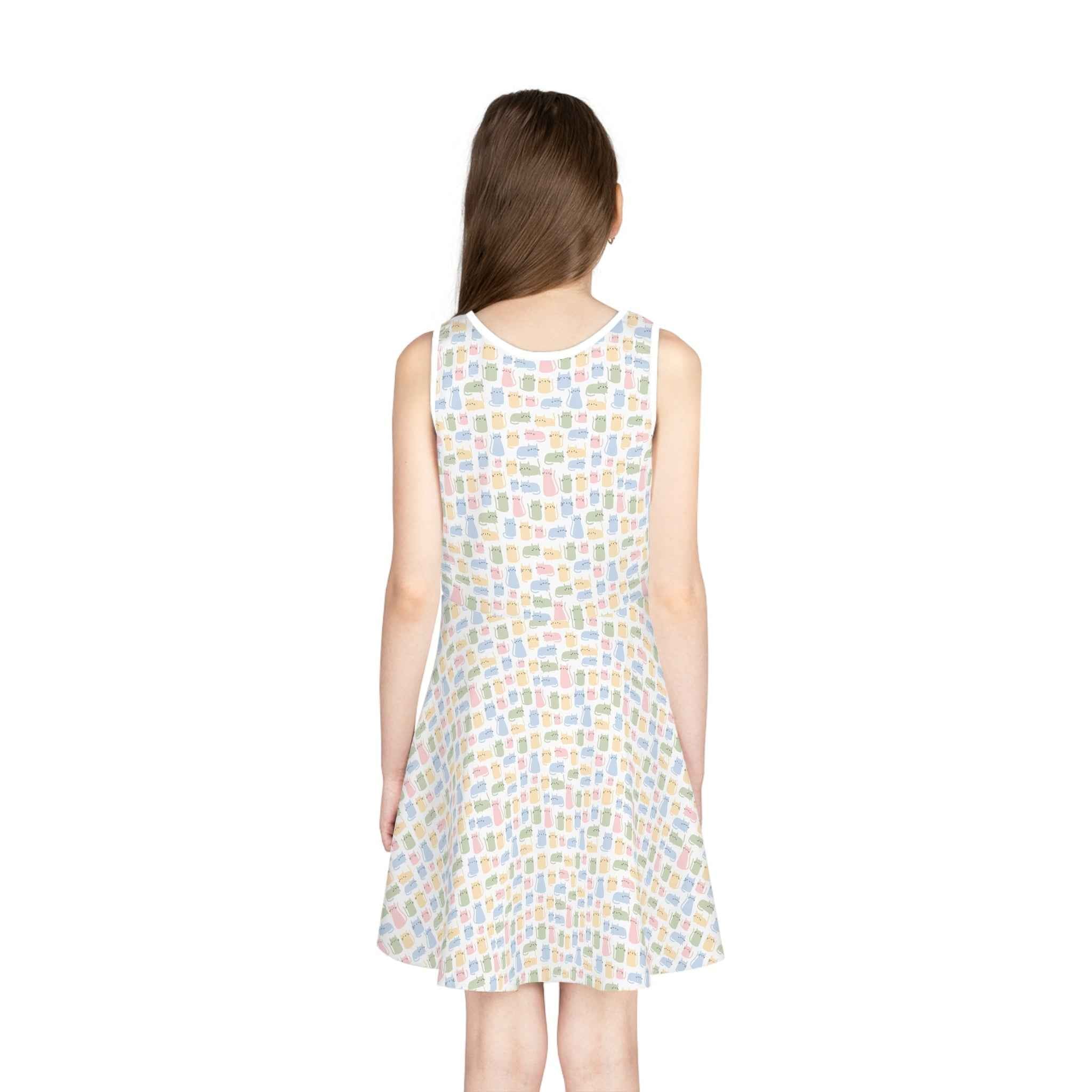 Cheeky Kitties Girls' Sleeveless Sundress - EpiAl's Shop