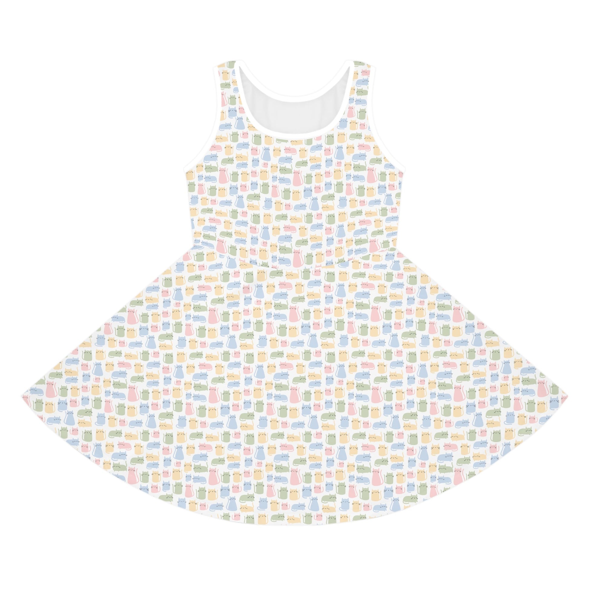 Cheeky Kitties Girls' Sleeveless Sundress - All Over Prints - Epileptic Al’s Shop