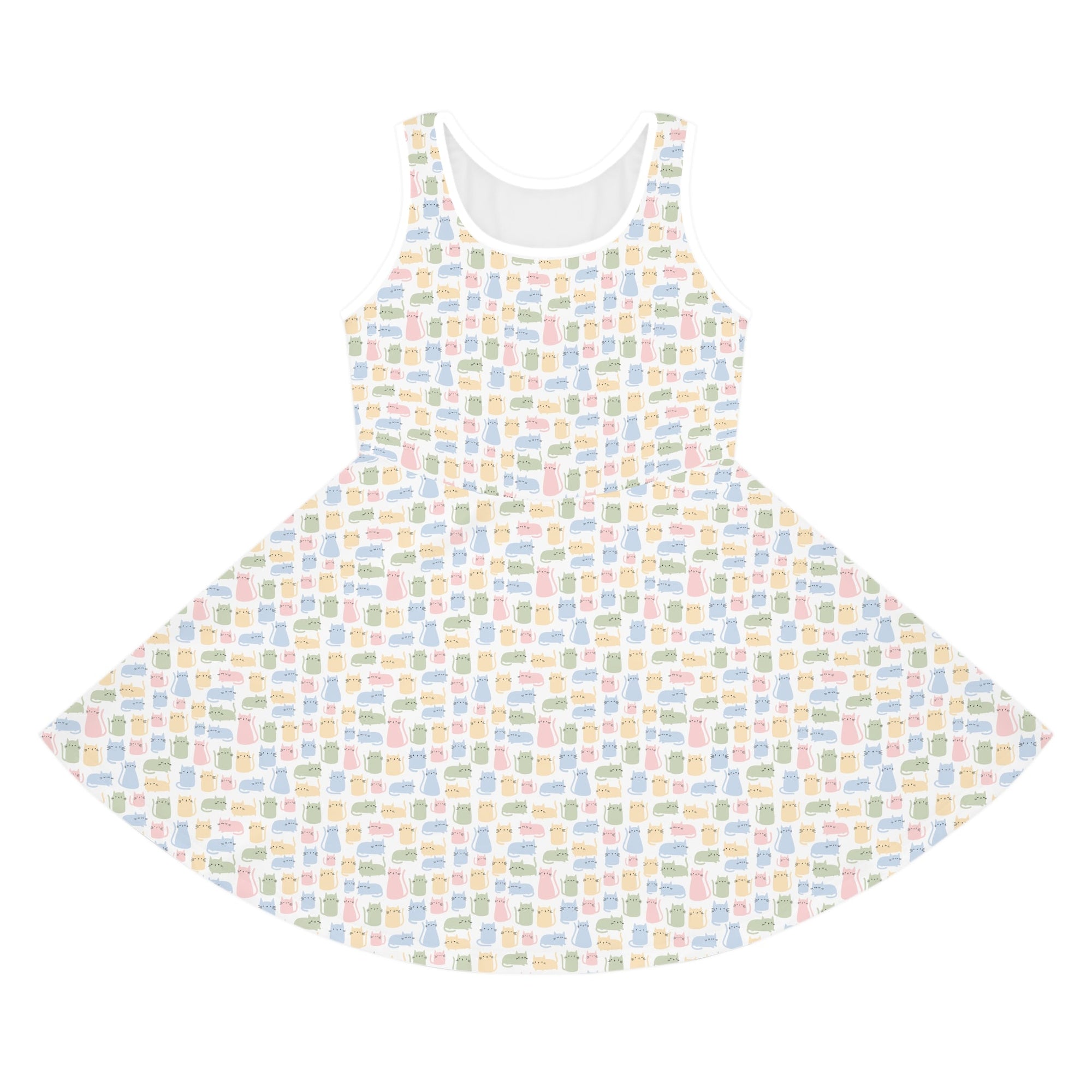 Cheeky Kitties Girls' Sleeveless Sundress - All Over Prints - Epileptic Al’s Shop