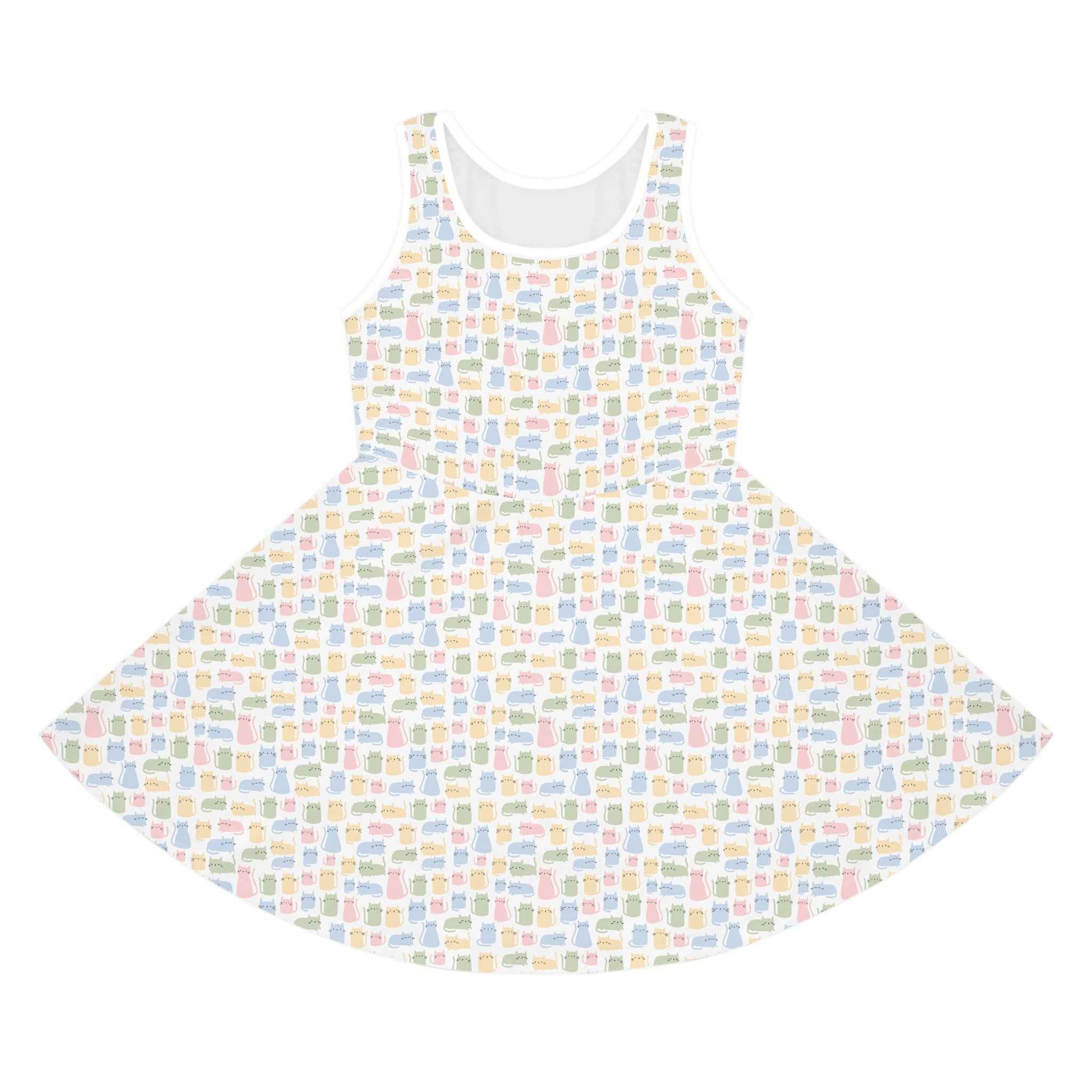 Cheeky Kitties Girls' Sleeveless Sundress - EpiAl's Shop