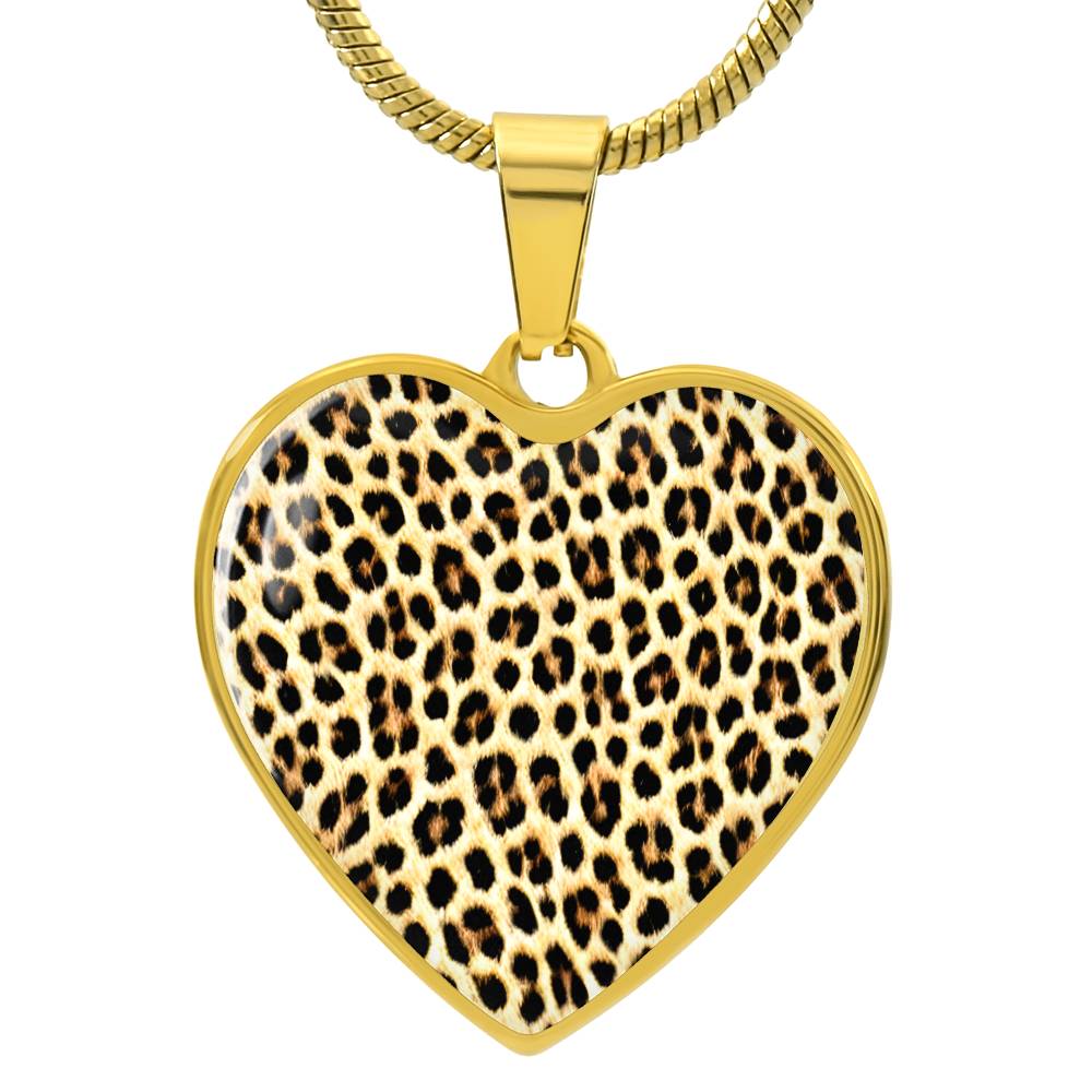 Cheetah Heart Necklace - Jewelry - Epileptic Al’s Shop