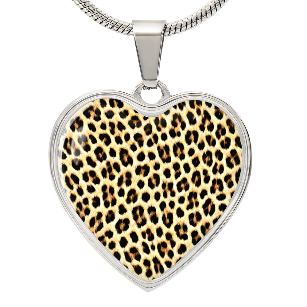 Cheetah Heart Necklace - Jewelry - Epileptic Al’s Shop