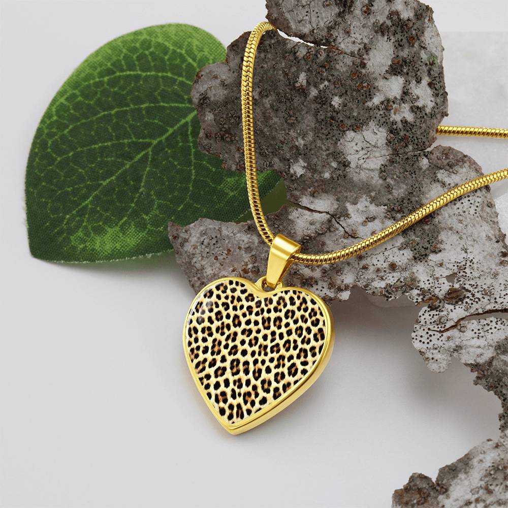 Cheetah Heart Necklace - Jewelry - Epileptic Al’s Shop