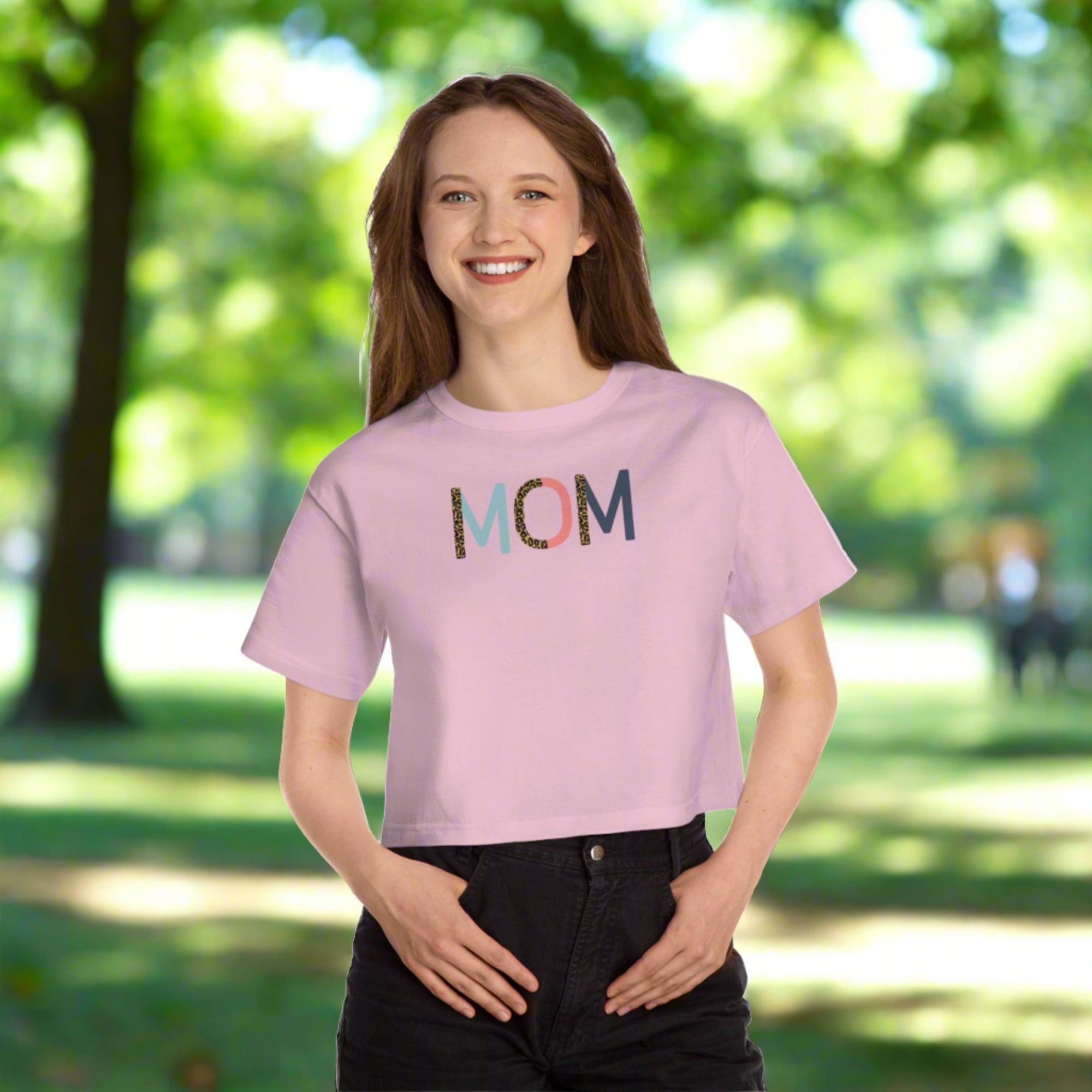 Cheetah Mom Women's Heritage Cropped T - Shirt - T - Shirt - Epileptic Al’s Shop