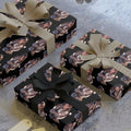 Chic Black Anime Cat Lady Gift Wrapping Paper Roll - Paper Products, Gift Wrapping Paper - EpiAl's Shop