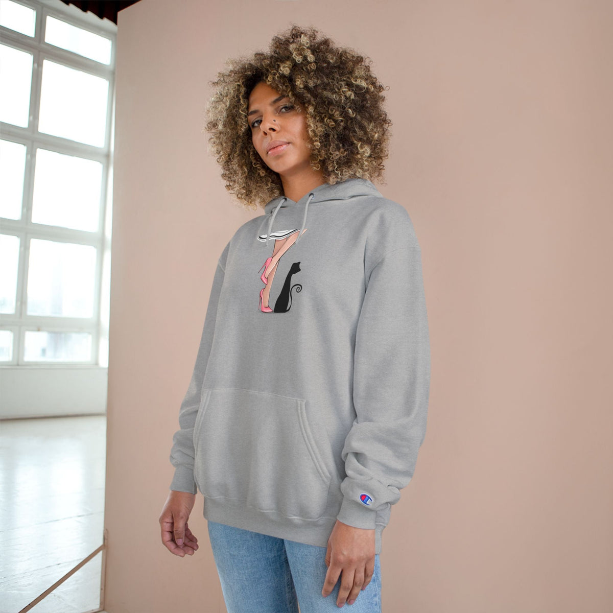 Chic Cat Lady Legs Hoodie - Stylish Women's Sweatshirt - Clothing, Hoodies - EpiAl's Shop