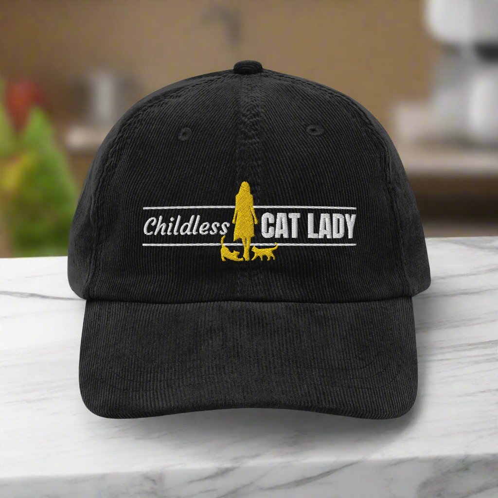 Childless Cat Lady Corduroy Cap - Hats - EpiAl's Shop