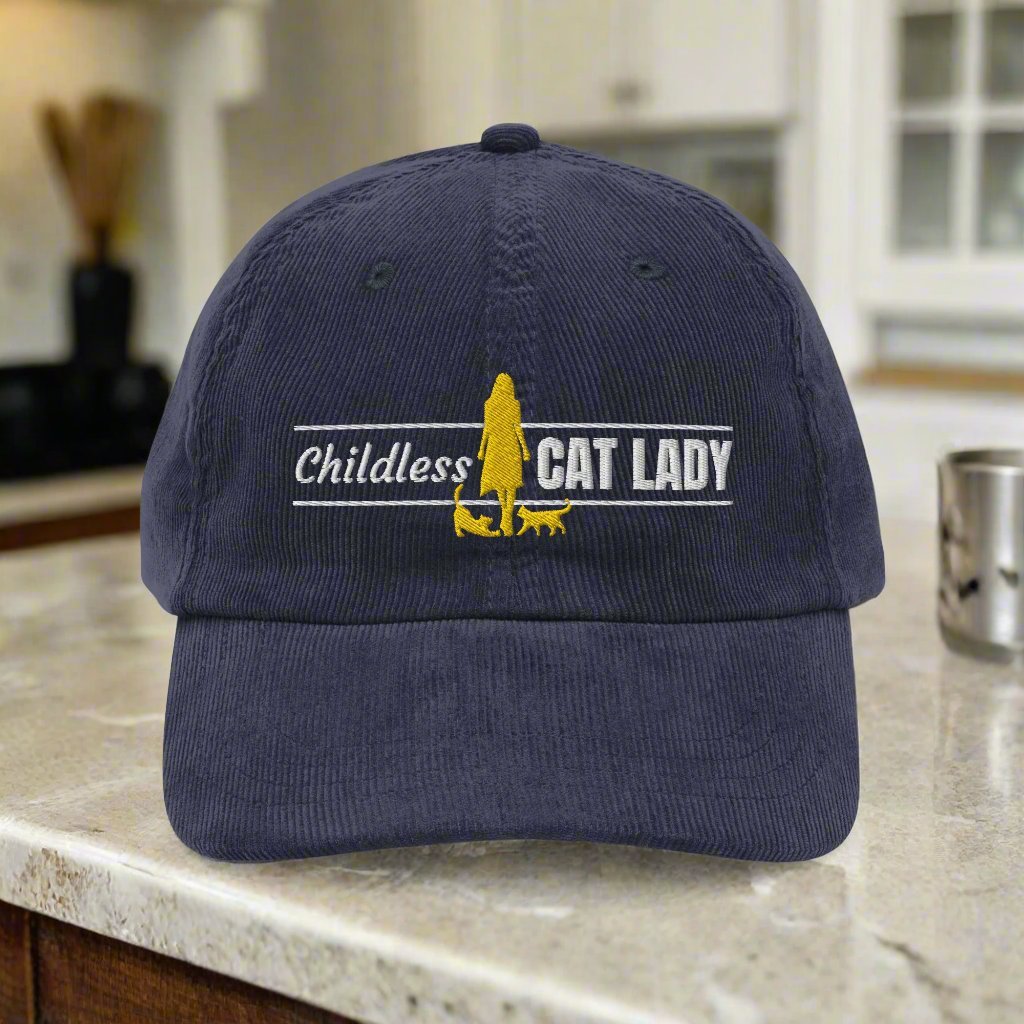 Childless Cat Lady Corduroy Cap - Hats - EpiAl's Shop