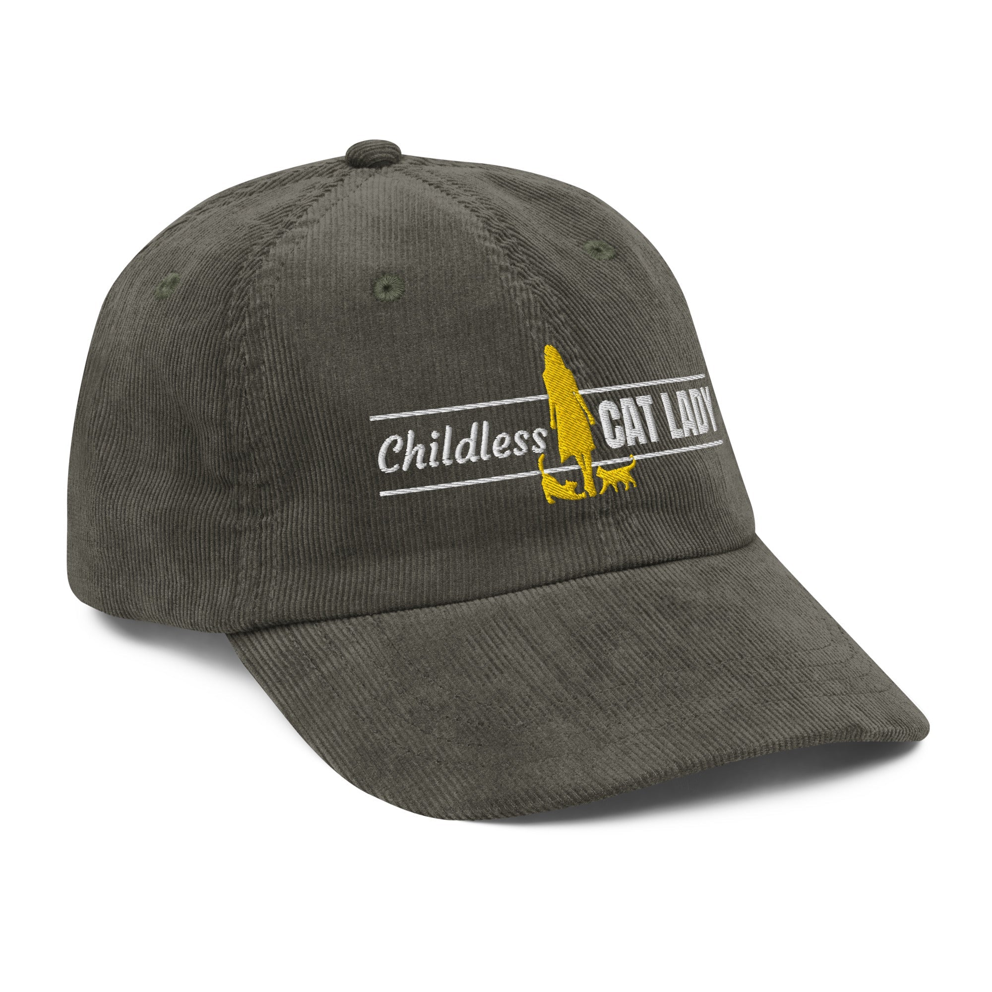 Childless Cat Lady Corduroy Cap - Hats - EpiAl's Shop
