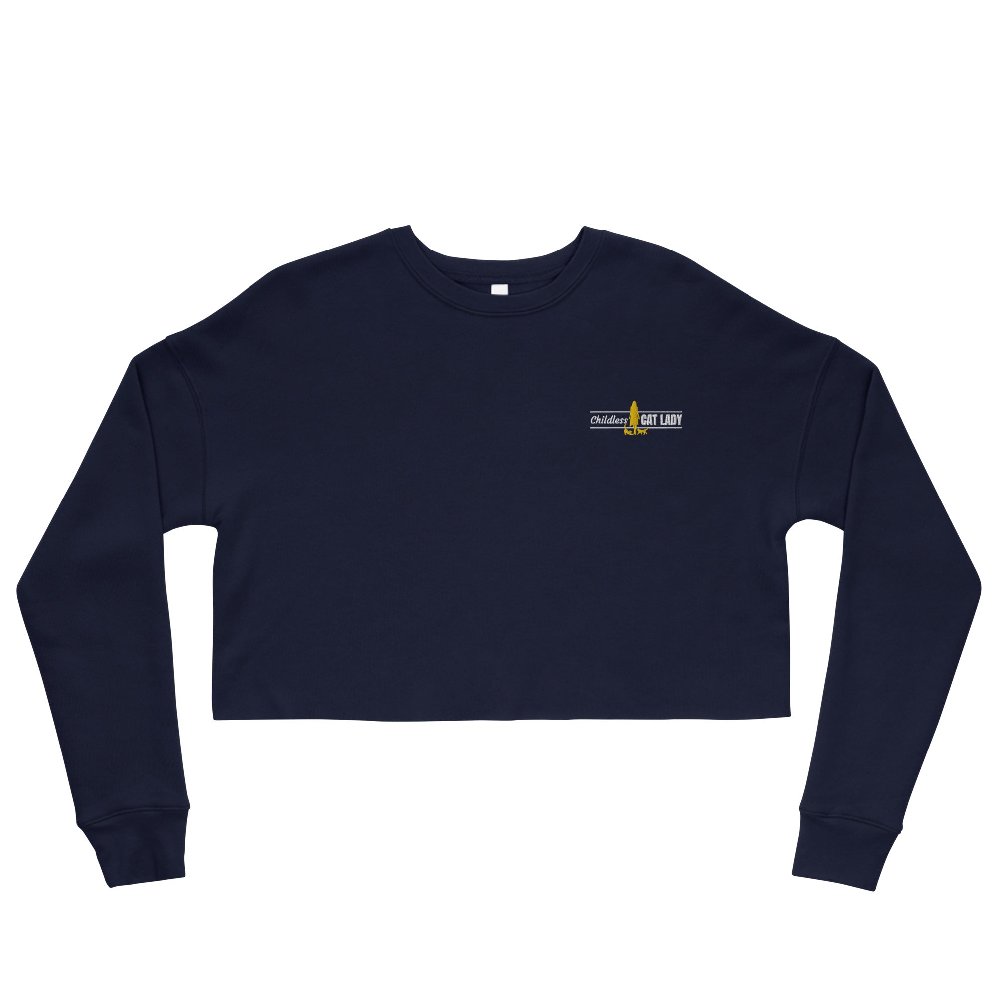 Childless Cat Lady Crop Sweatshirt - Sweatshirt - EpiAl's Shop