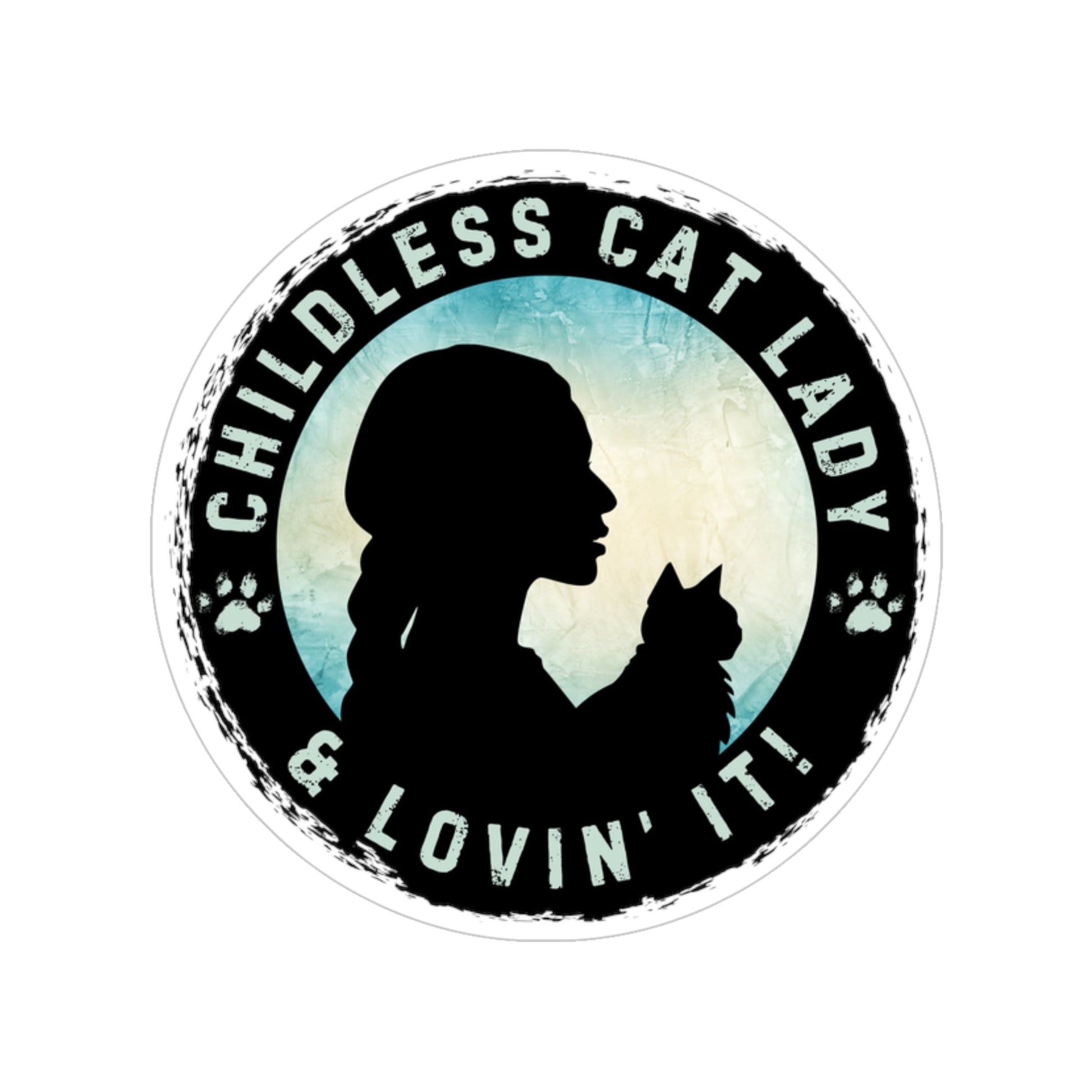 Childless Cat Lady Transparent Outdoor Stickers, Round, 1pcs - Paper products - EpiAl's Shop