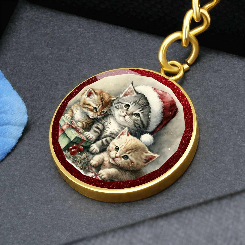 Christmas Kittens Keychain - Jewelry - Epileptic Al’s Shop